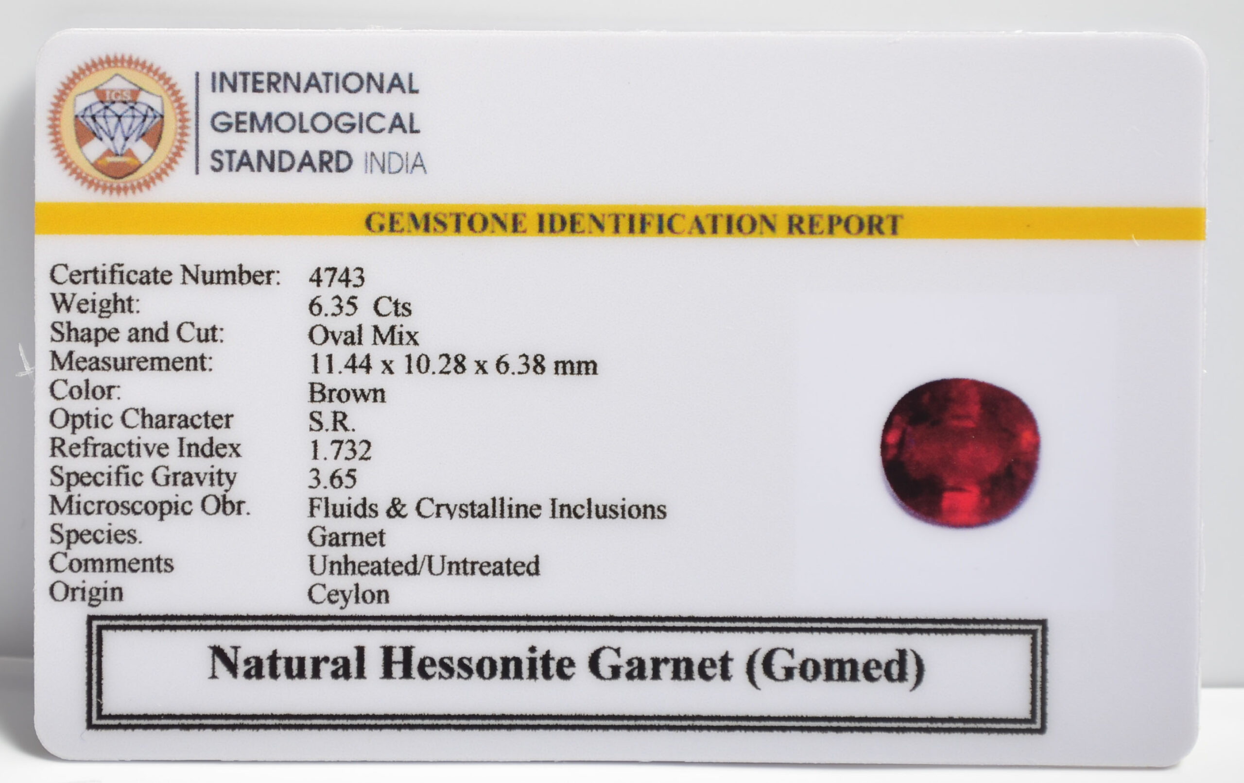 GMD7335 2 1 scaled HESSONITE GOMED 6.35 Ct.