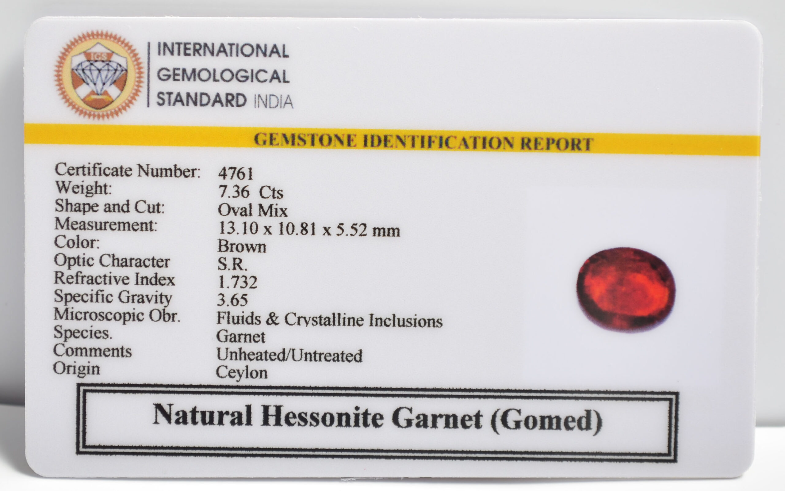 GMD7353 2 1 scaled HESSONITE GOMED 7.36 Ct.