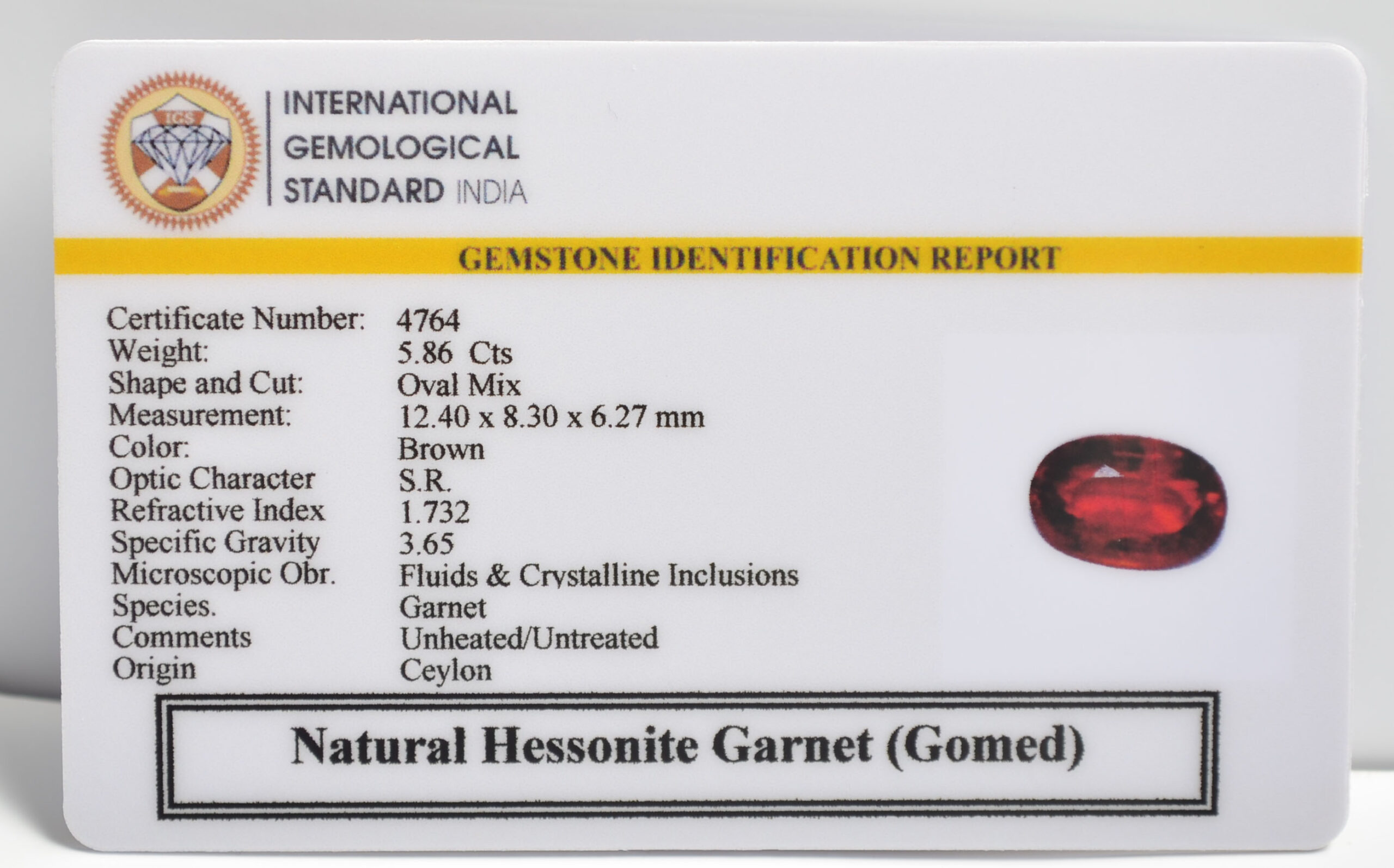 GMD7356 2 1 scaled HESSONITE GOMED 5.86 Ct.