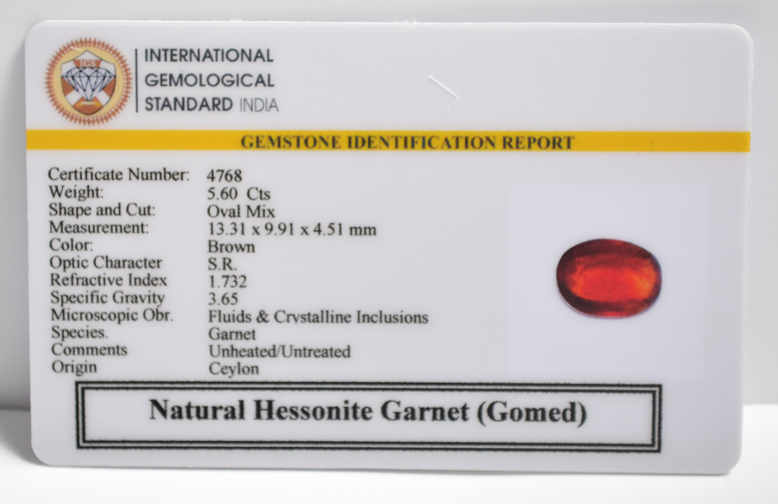 GMD7360 2 1 scaled HESSONITE GOMED 5.6 Ct.