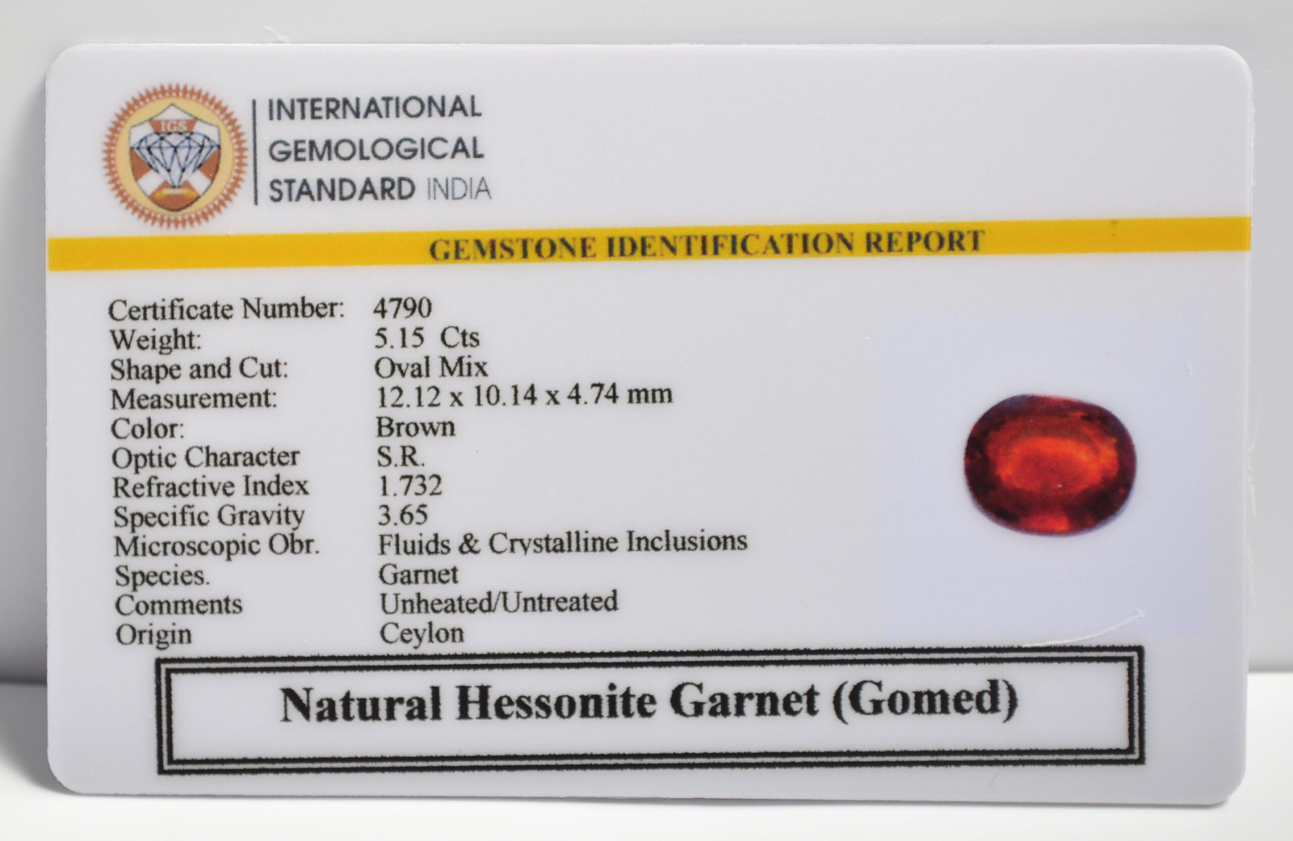 GMD7382 2 1 scaled HESSONITE GOMED 5.15 Ct.