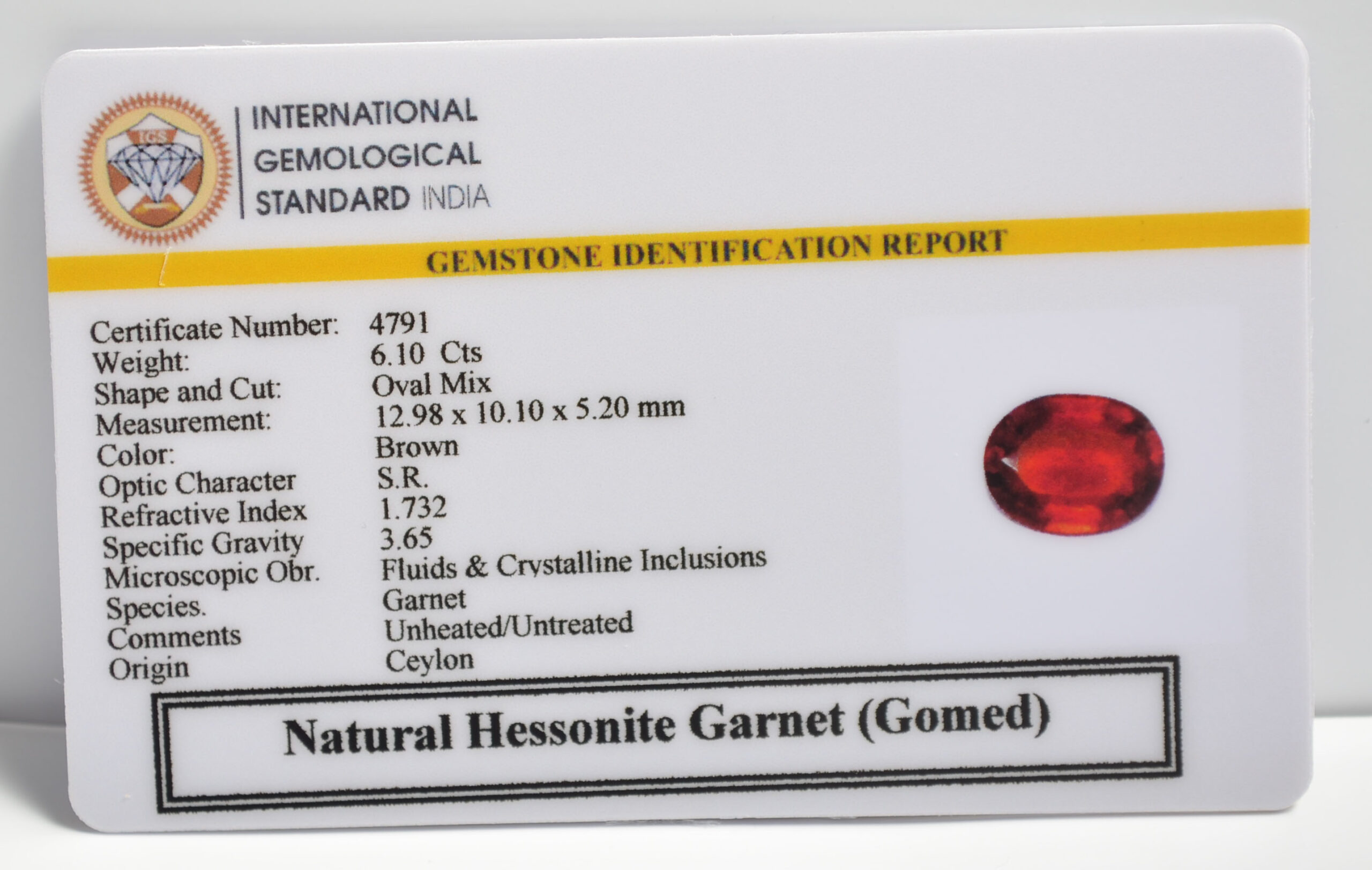 GMD7383 2 1 scaled HESSONITE GOMED 6.1 Ct.