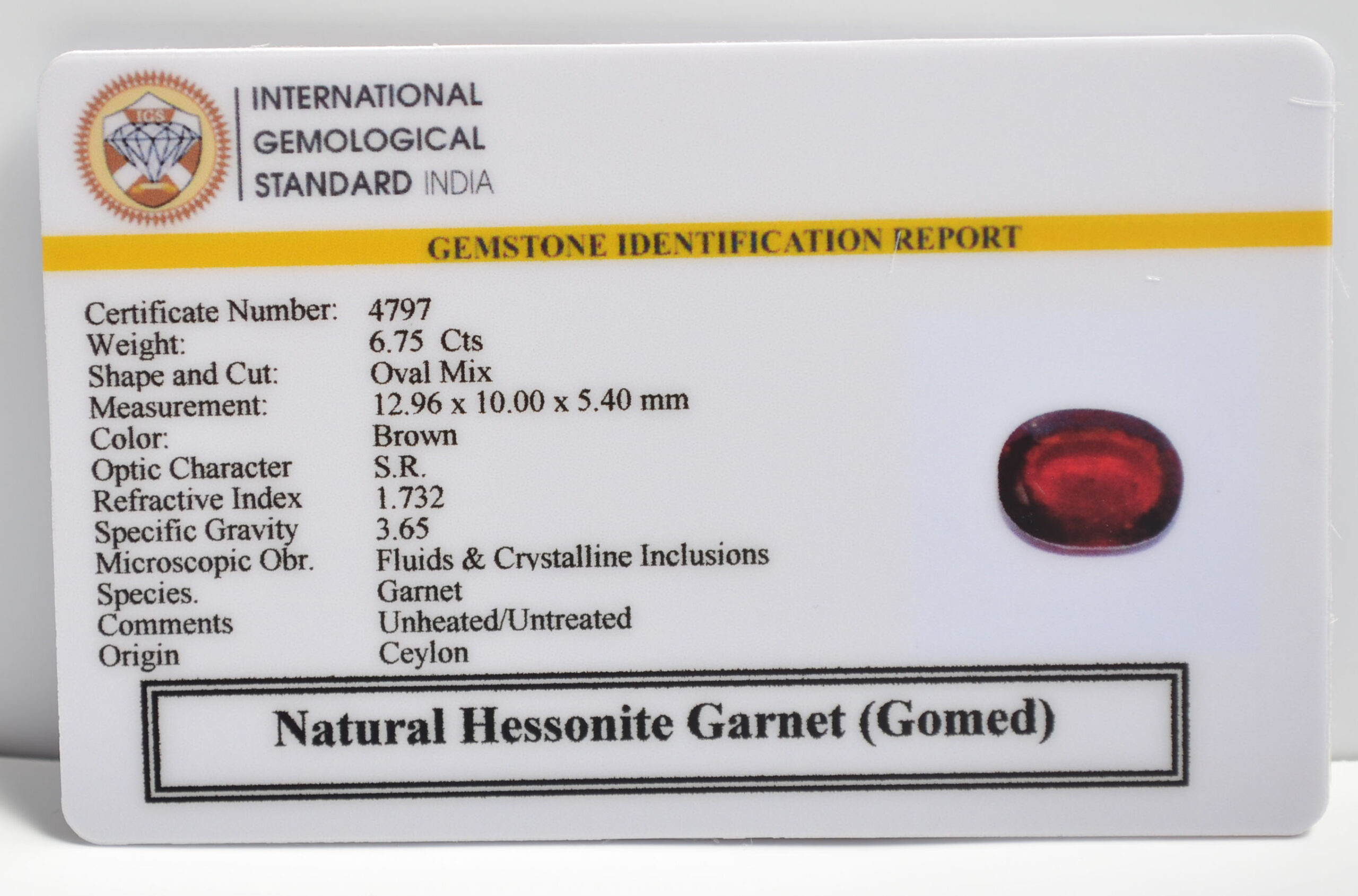 GMD7389 2 1 scaled HESSONITE GOMED 6.75 Ct.