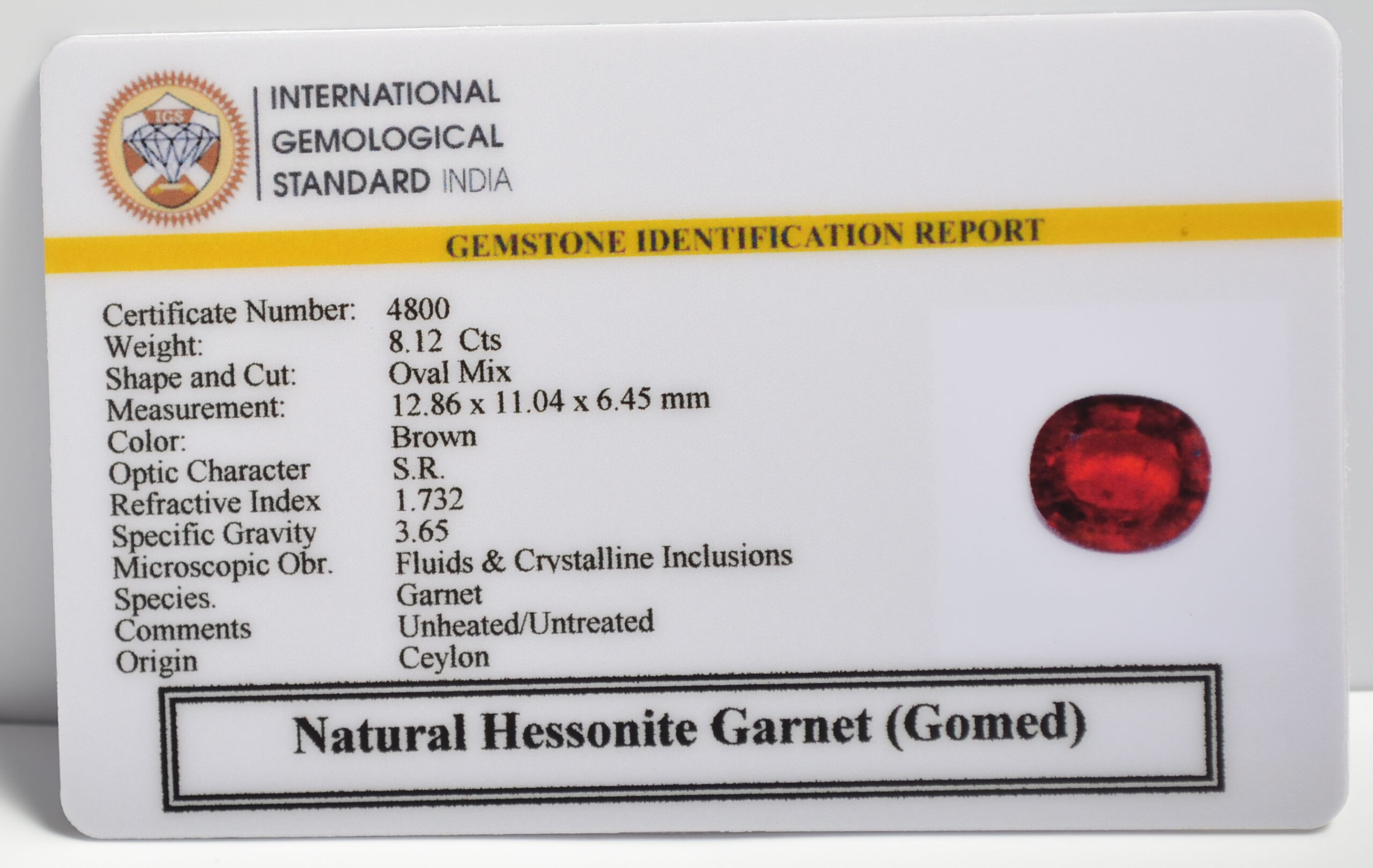 GMD7392 2 1 scaled HESSONITE GOMED 8.12 Ct.