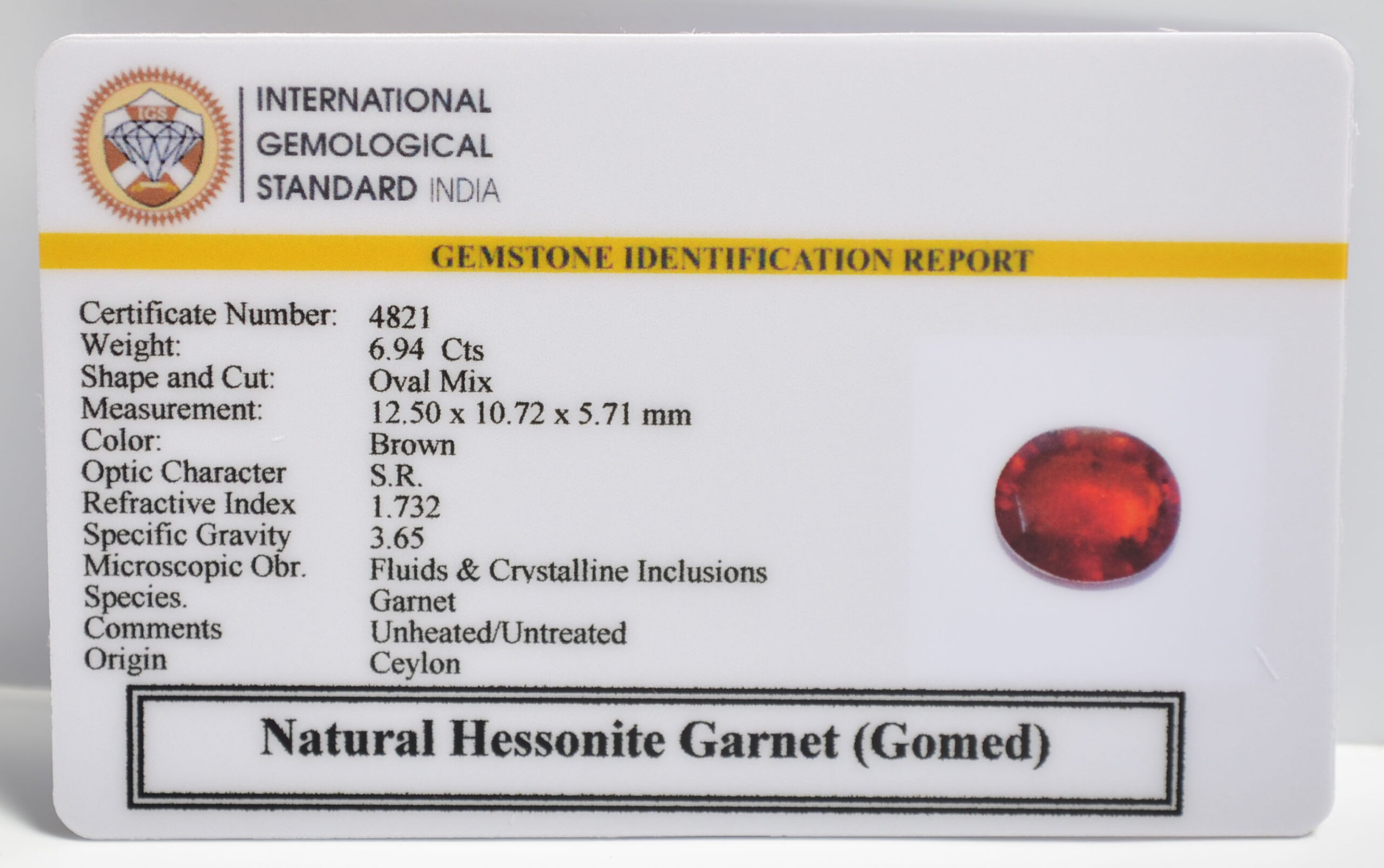 GMD7413 2 1 scaled HESSONITE GOMED 6.94 Ct.