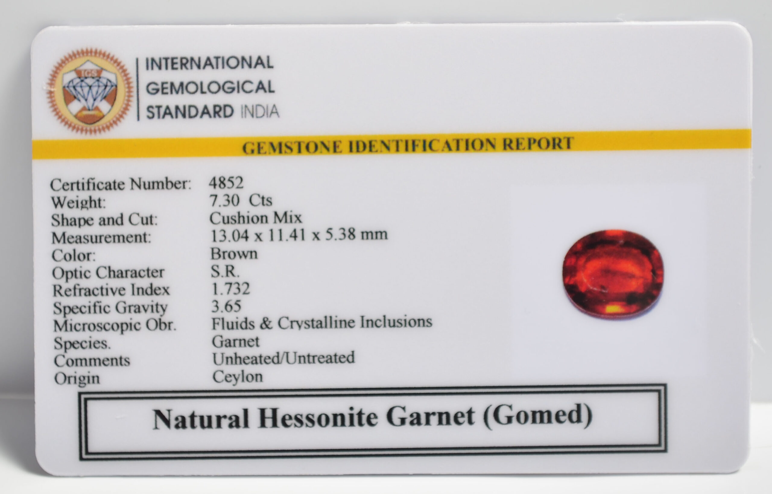 GMD7440 2 1 scaled HESSONITE GOMED 7.3 Ct.