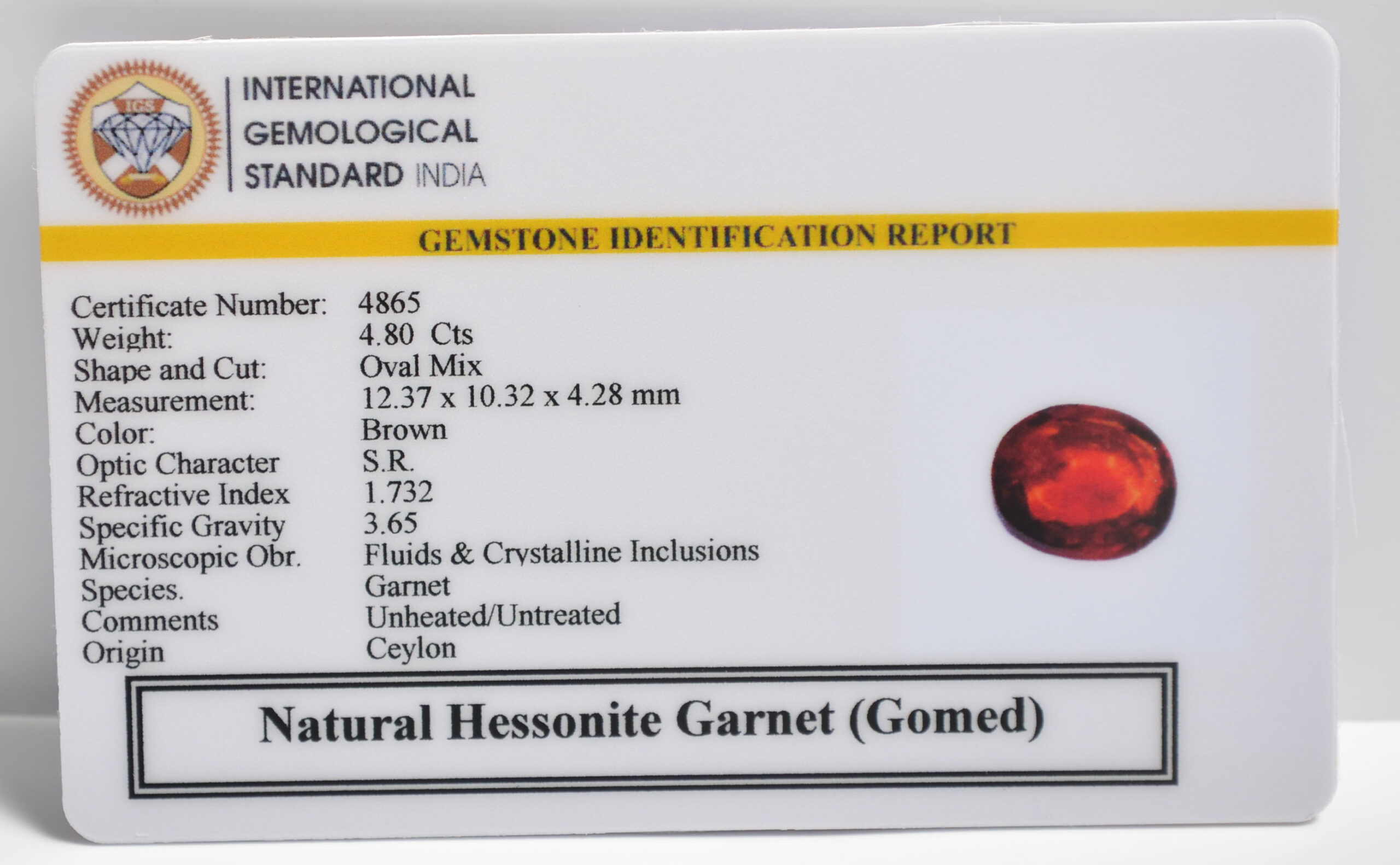 GMD7449 2 1 scaled HESSONITE GOMED 4.8 Ct.