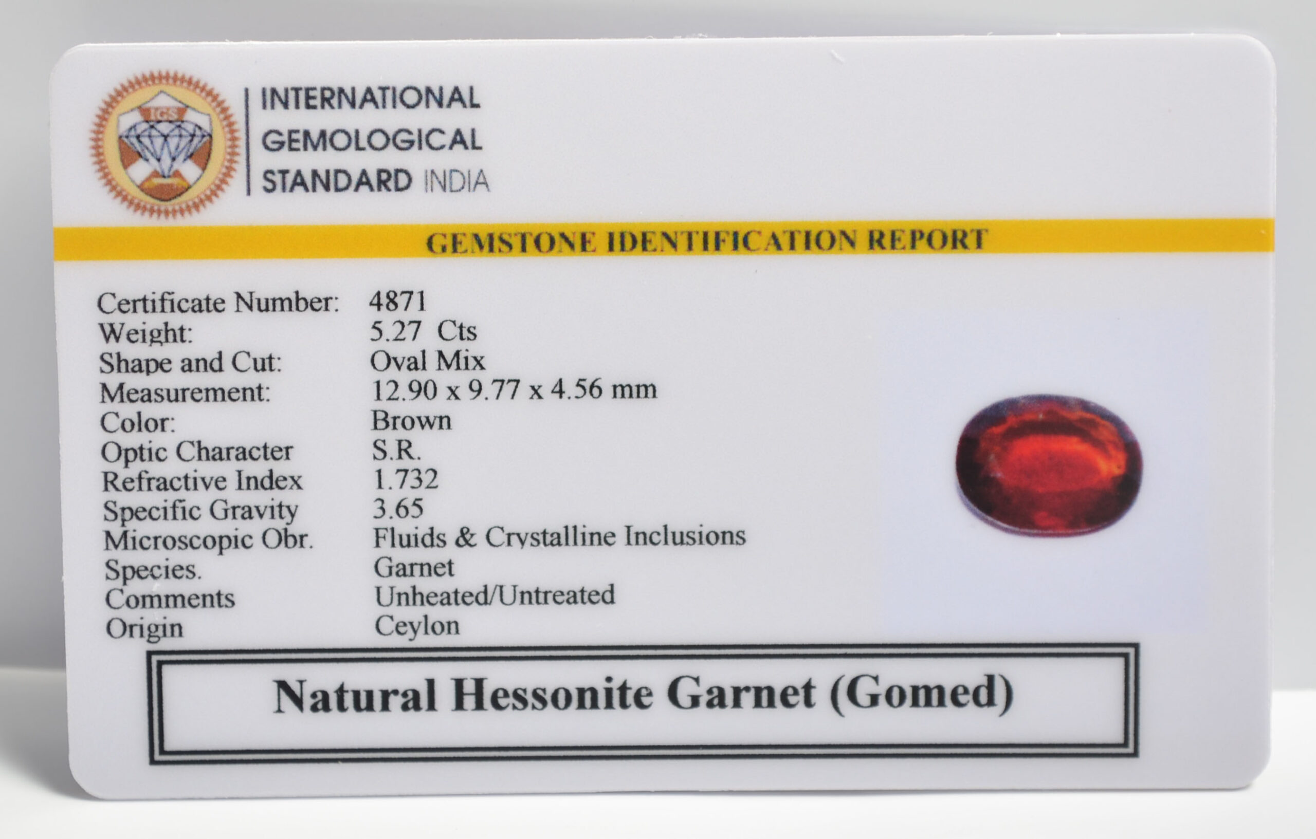 GMD7453 2 1 scaled HESSONITE GOMED 5.27 Ct.