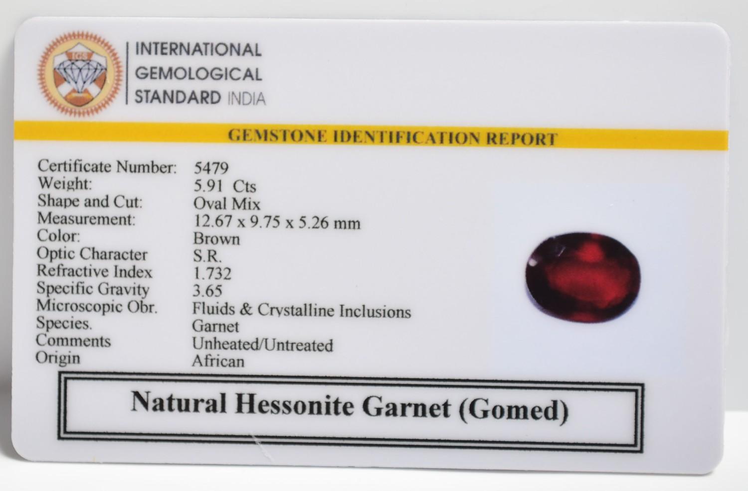 GMD7497 2 1 HESSONITE GOMED 5.91 Ct.