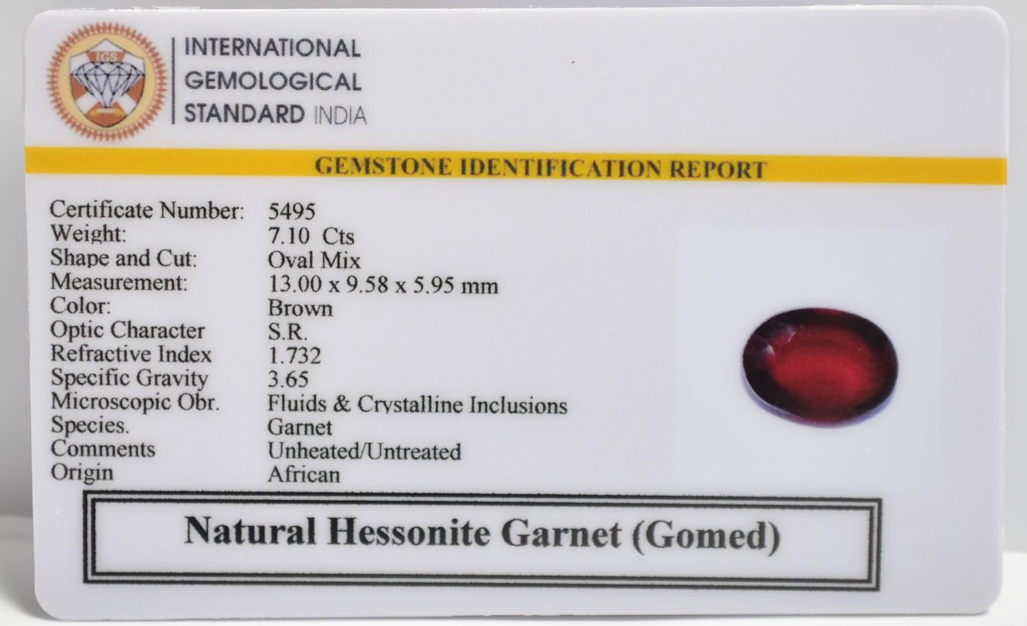 GMD7513 2 1 HESSONITE GOMED 7.1 Ct.