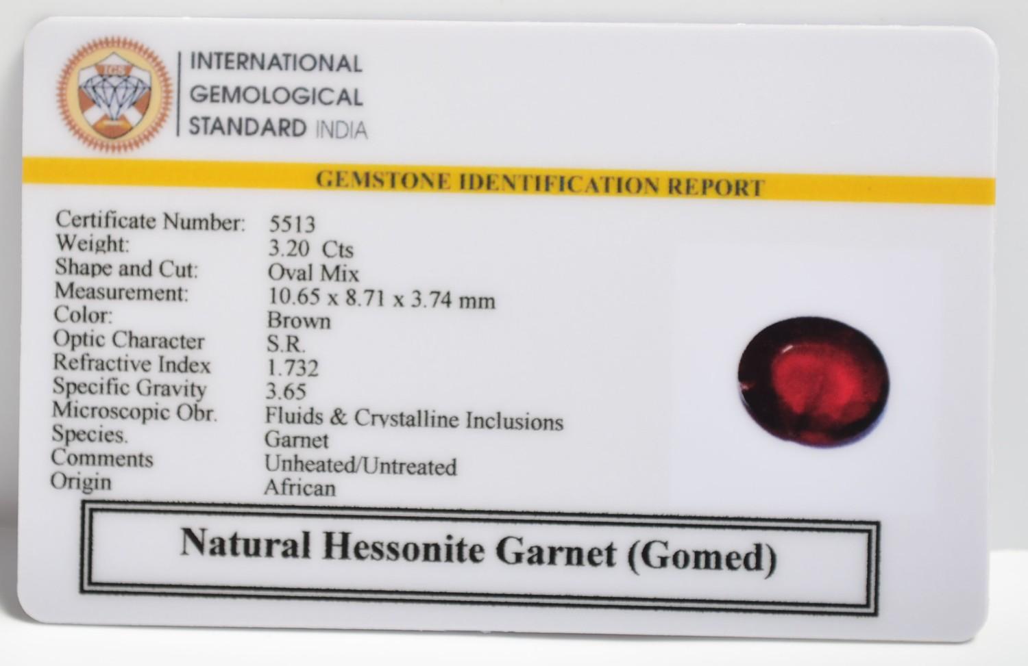 GMD7531 2 1 HESSONITE GOMED 3.2 Ct.