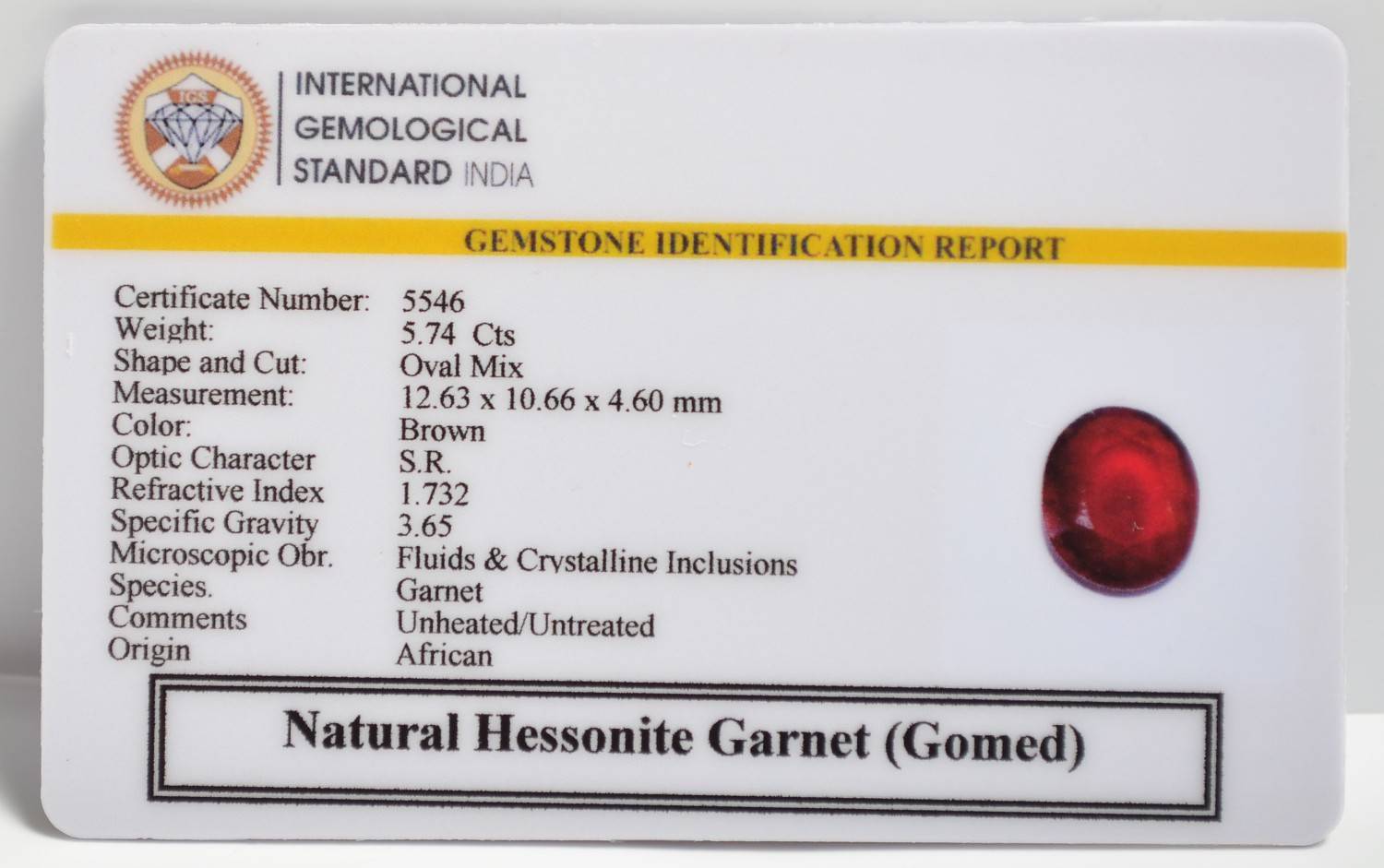 GMD7564 2 1 HESSONITE GOMED 5.74 Ct.