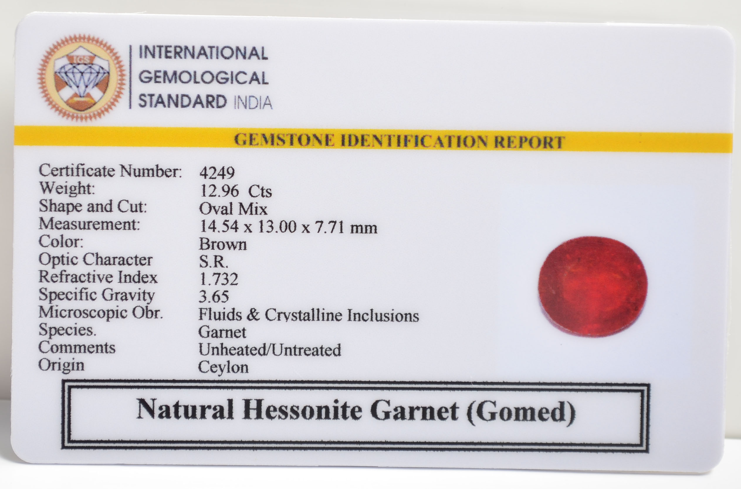 GMDG7082 2 1 HESSONITE GOMED 12.96 Ct.