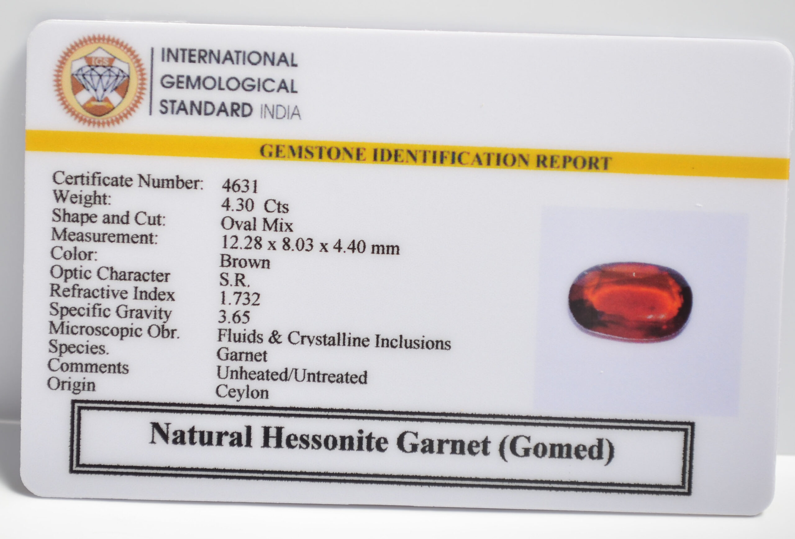 GMDG7104 2 1 scaled HESSONITE GOMED 4.3 Ct.
