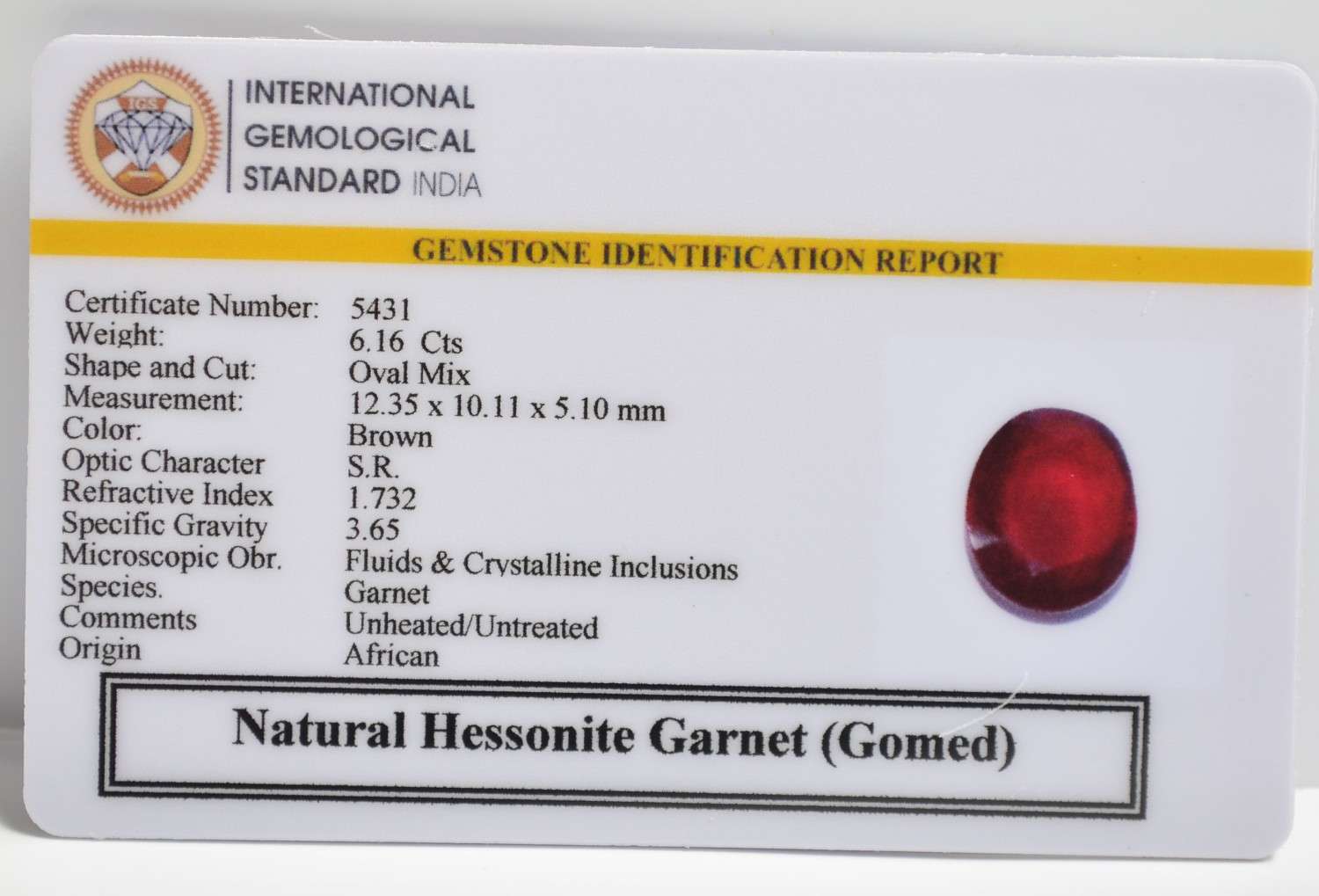 GMDG7183 2 1 HESSONITE GOMED 6.16 Ct.