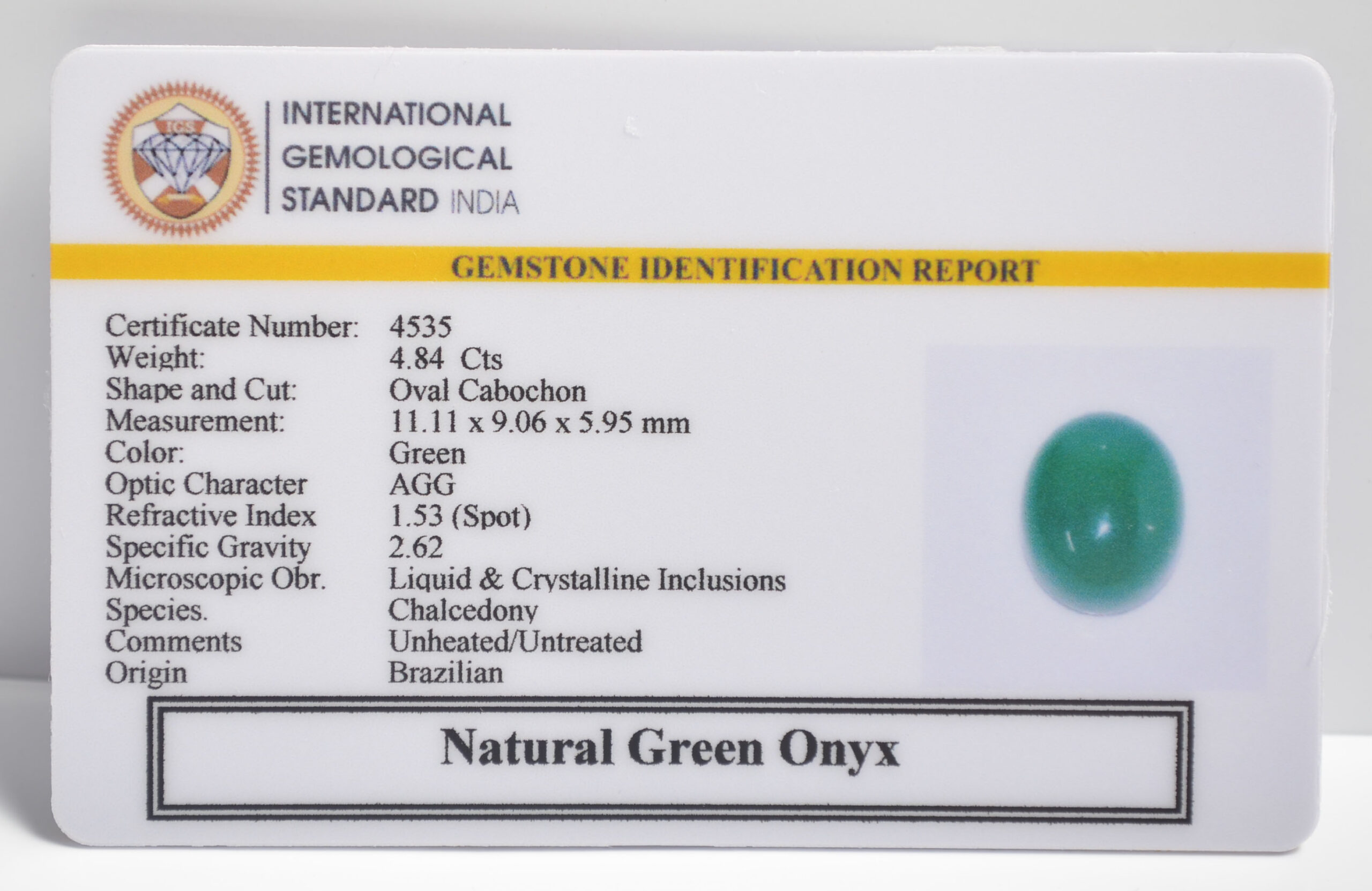 GREEN ONYX 4.84 Ct. 3 NGO28 2 1 scaled GREEN ONYX 4.84 Ct.