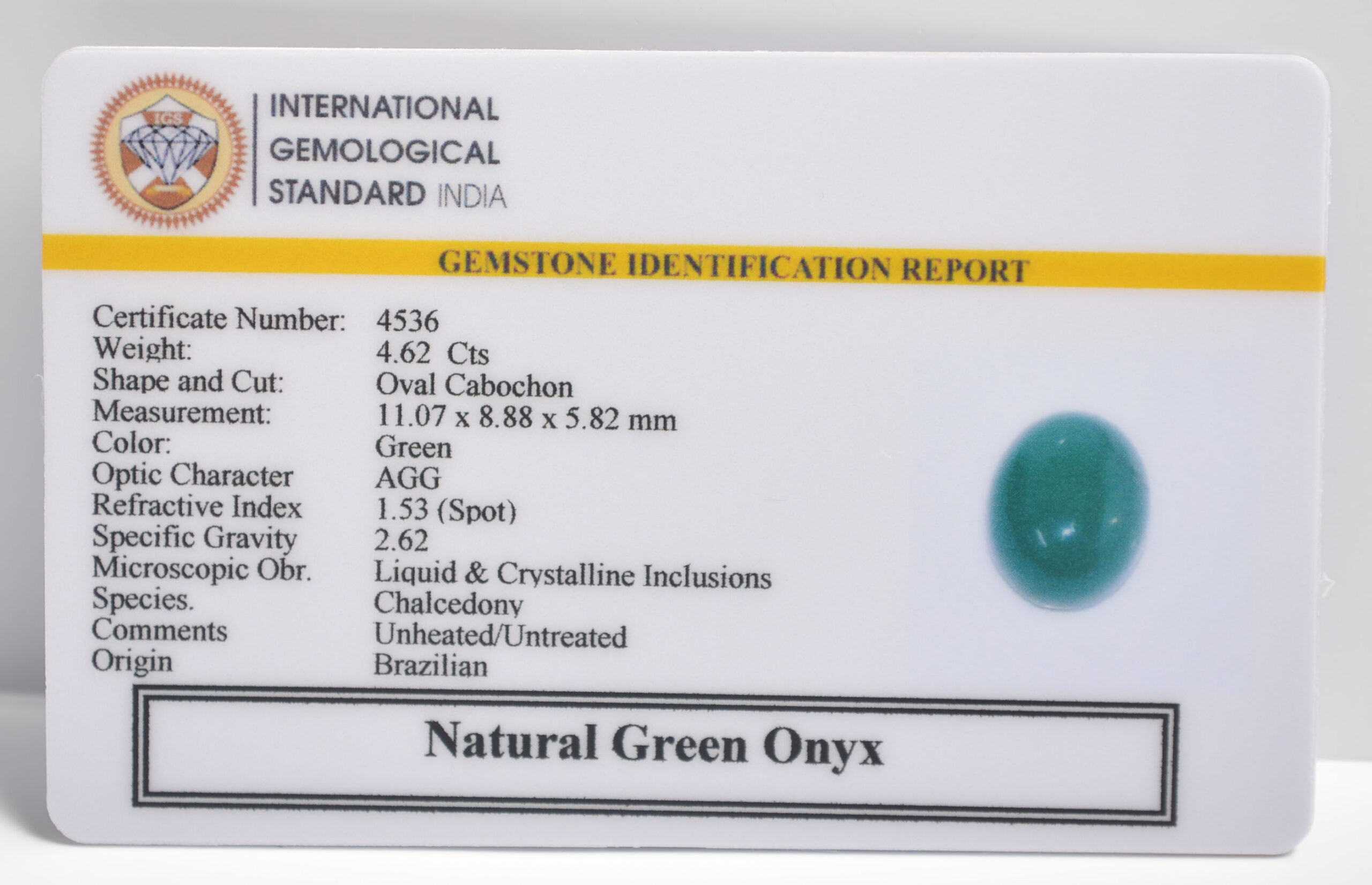 GREEN ONYX 4.62 Ct. 3 NGO29 2 1 scaled GREEN ONYX 4.62 Ct.
