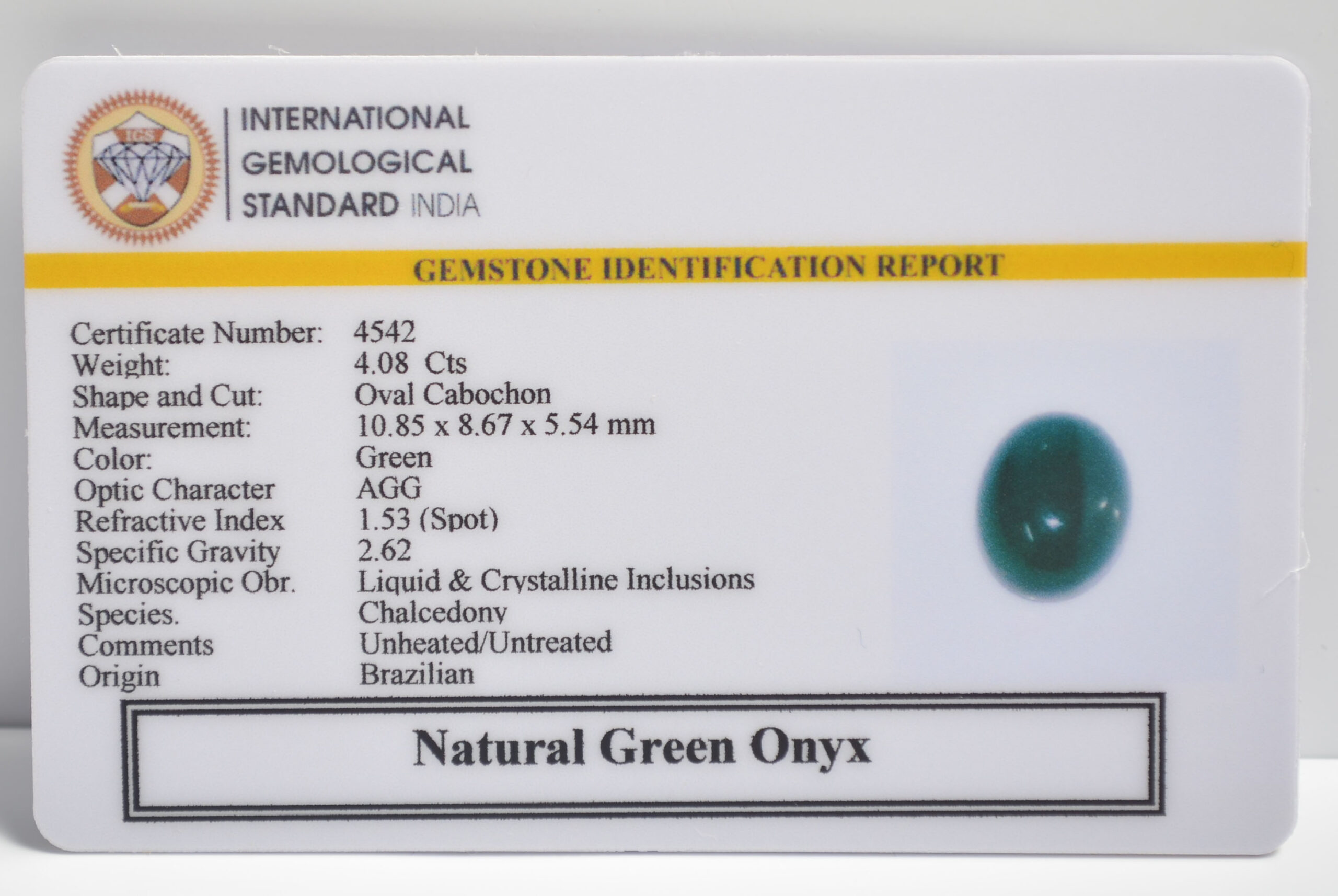 GREEN ONYX 4.08 Ct. 3 NGO34 2 1 scaled GREEN ONYX 4.08 Ct.