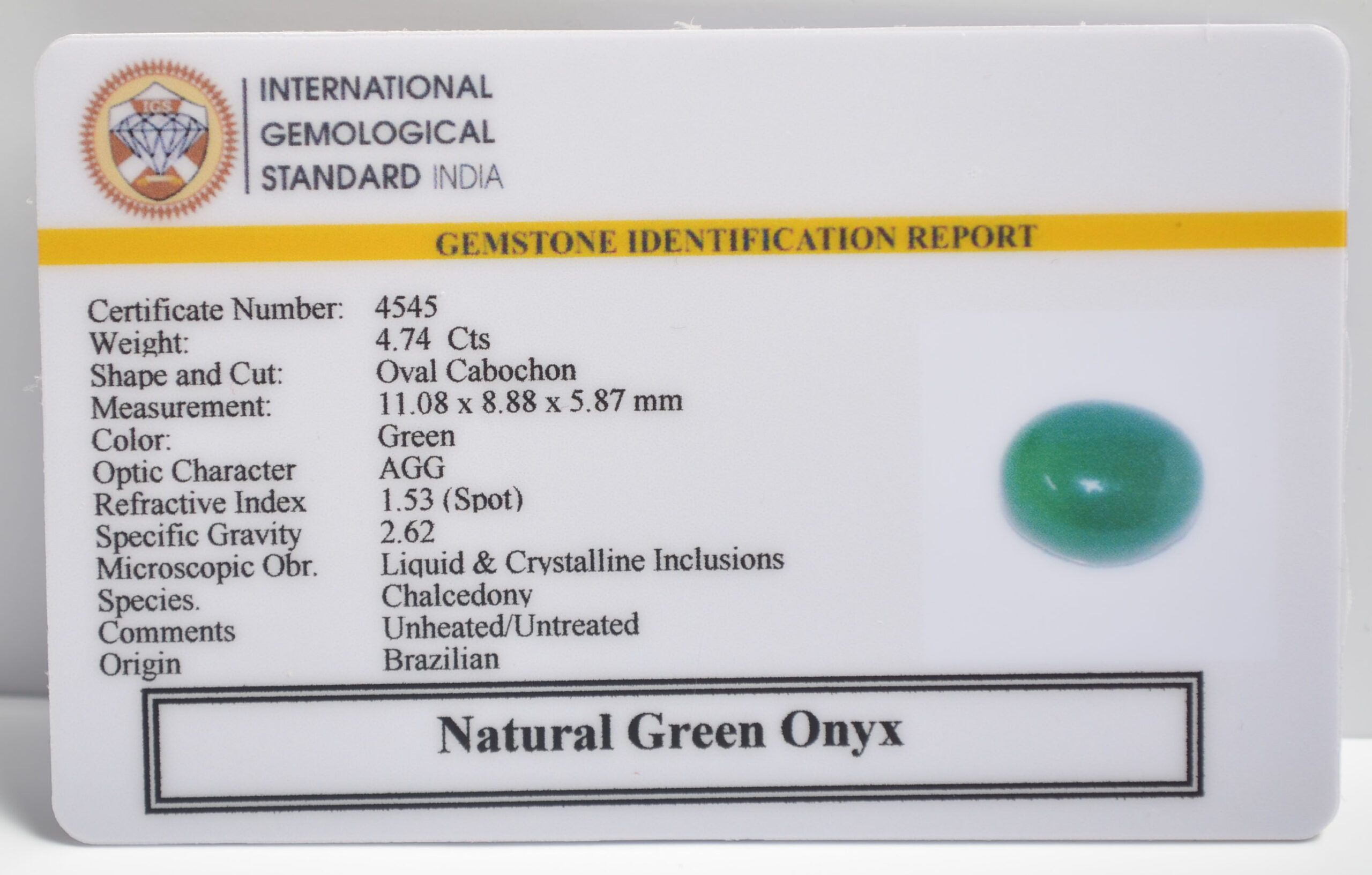 NGO37 2 1 scaled GREEN ONYX 4.74 Ct.