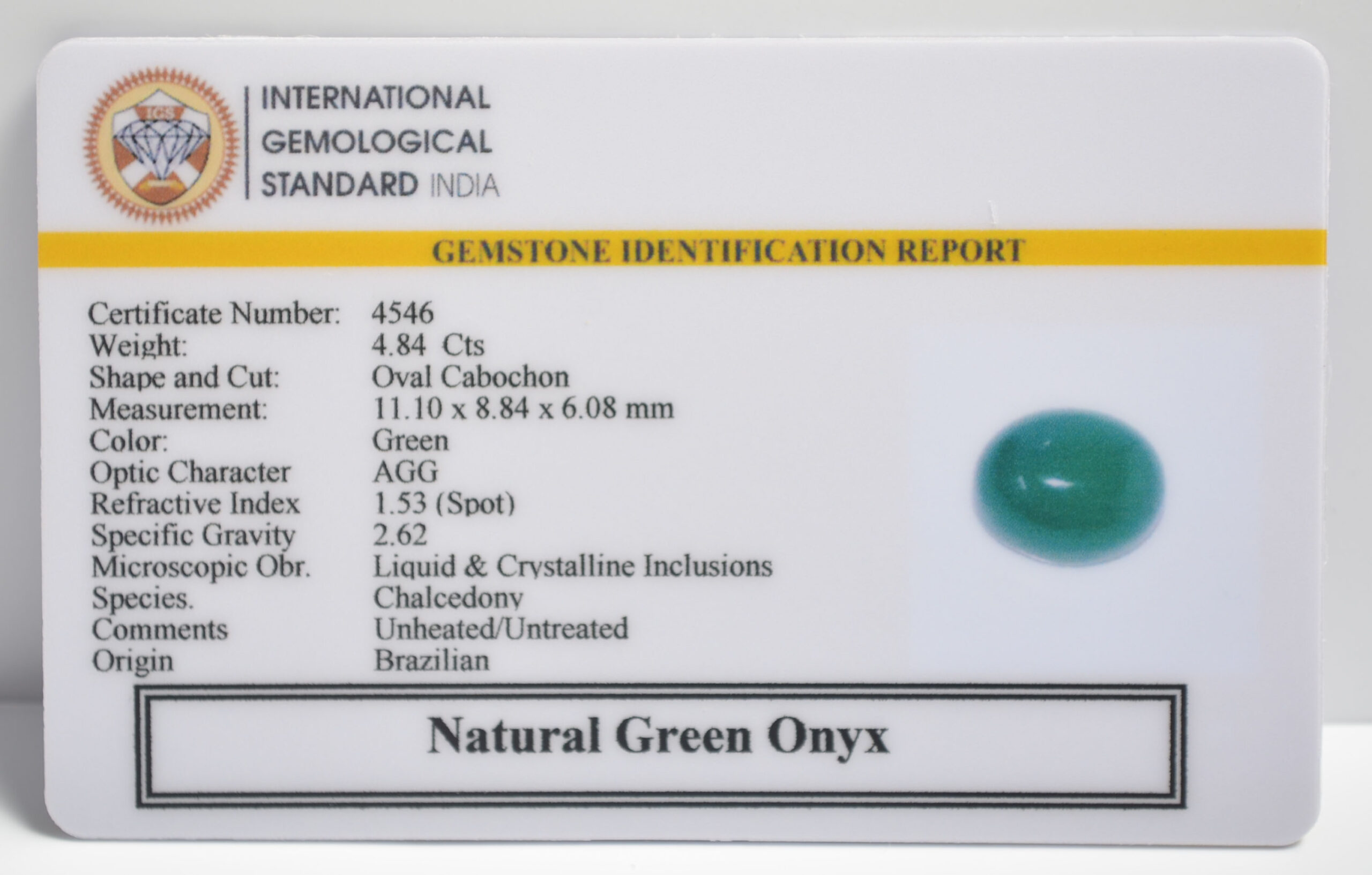 GREEN ONYX 4.84 Ct. 3 NGO38 2 1 scaled GREEN ONYX 4.84 Ct.