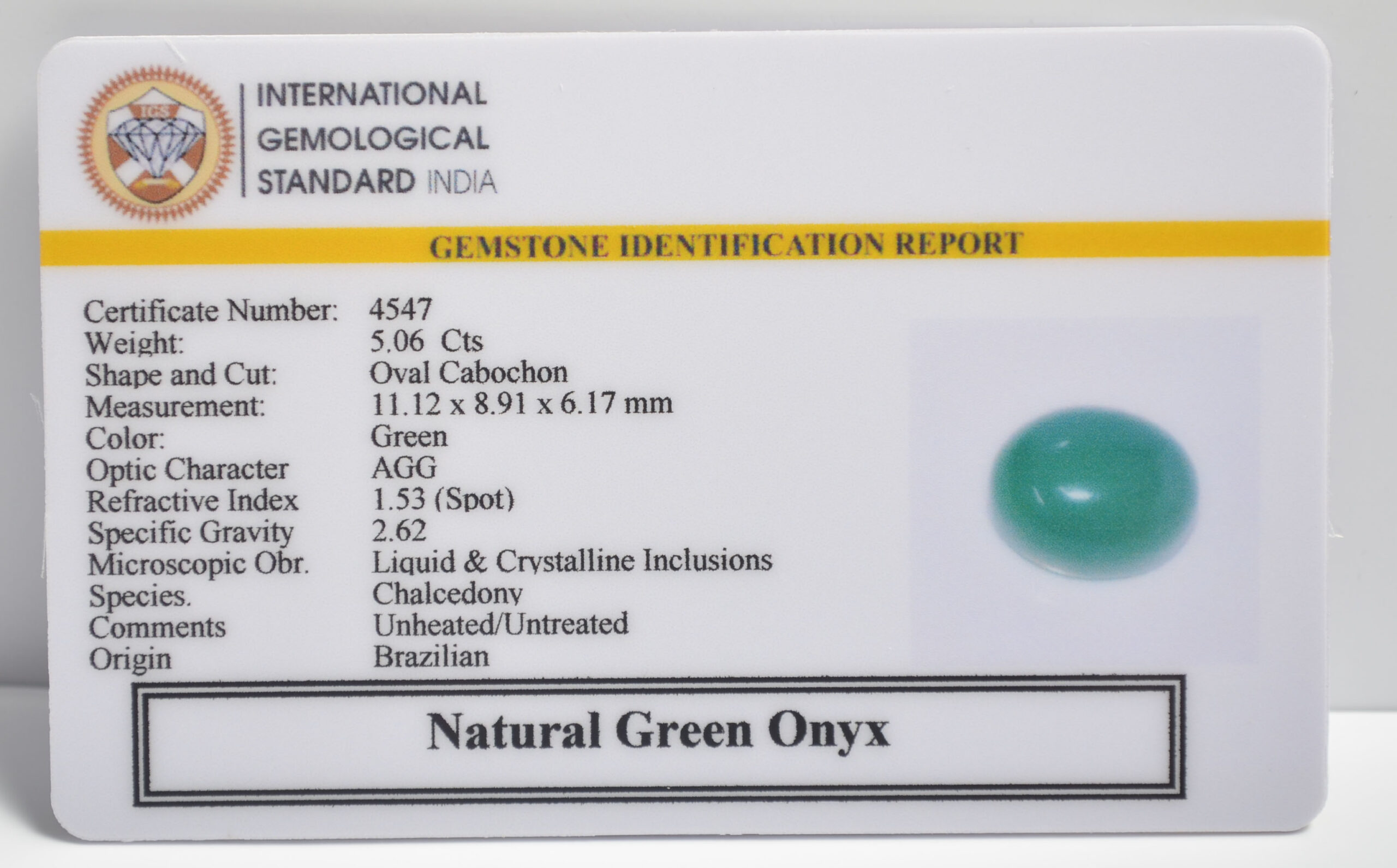 GREEN ONYX 5.06 Ct. 3 NGO39 2 1 scaled GREEN ONYX 5.06 Ct.