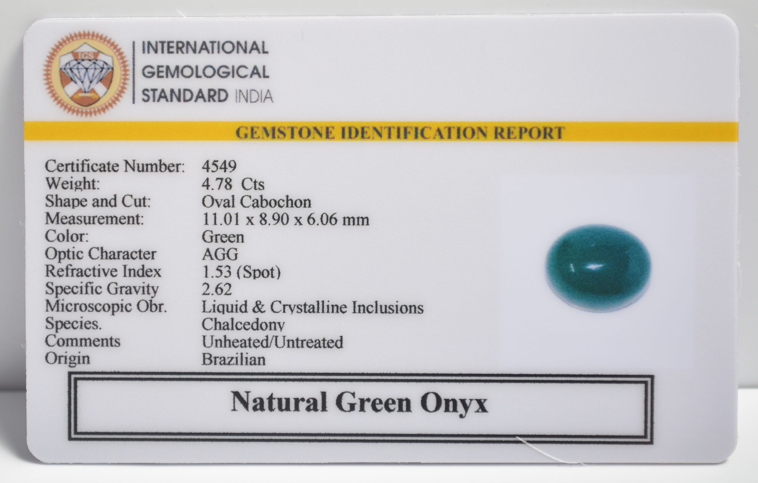 GREEN ONYX 4.78 Ct. 3 NGO40 2 1 scaled GREEN ONYX 4.78 Ct.