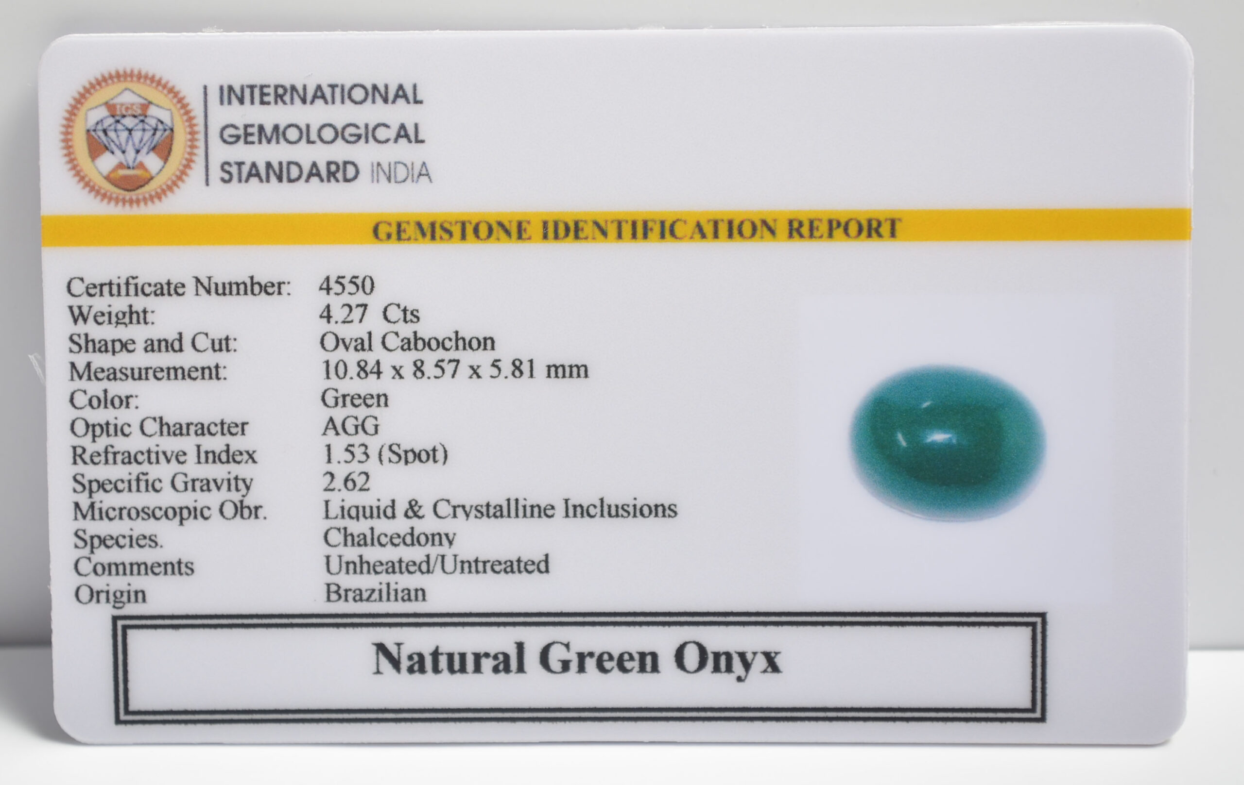 GREEN ONYX 4.27 Ct. 3 NGO41 2 1 scaled GREEN ONYX 4.27 Ct.