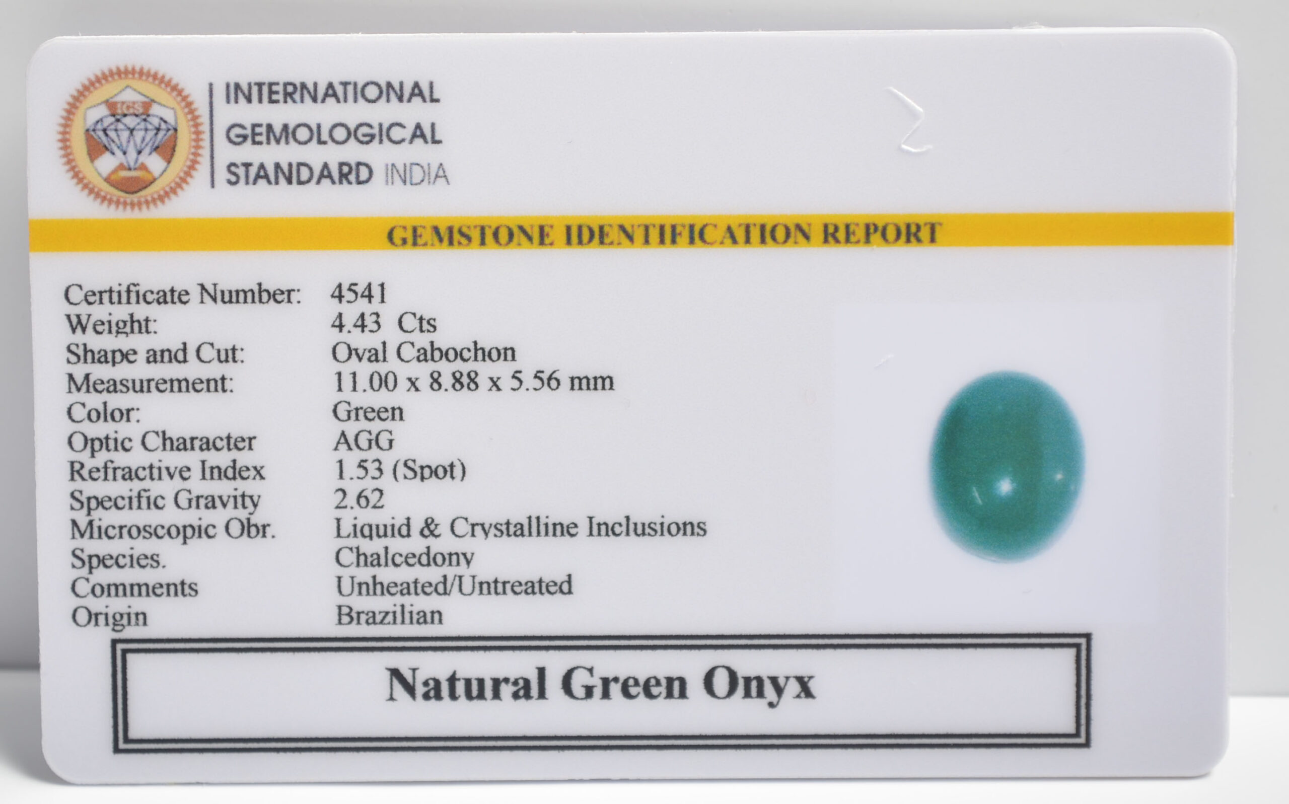GREEN ONYX 4.43 Ct. 3 NGOG22 2 1 scaled GREEN ONYX 4.43 Ct.