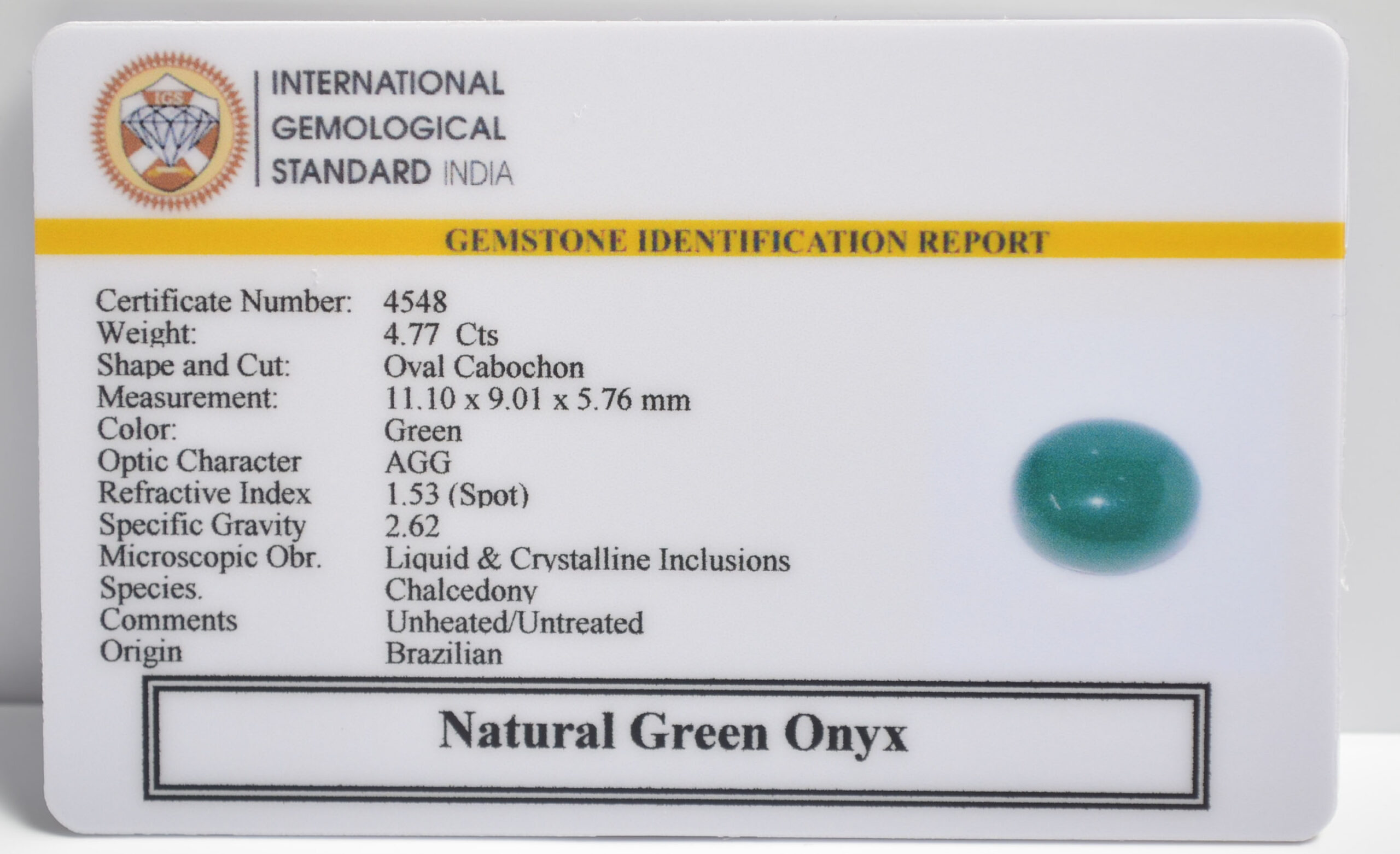 GREEN ONYX 4.77 Ct. 3 NGOG23 2 1 scaled GREEN ONYX 4.77 Ct.