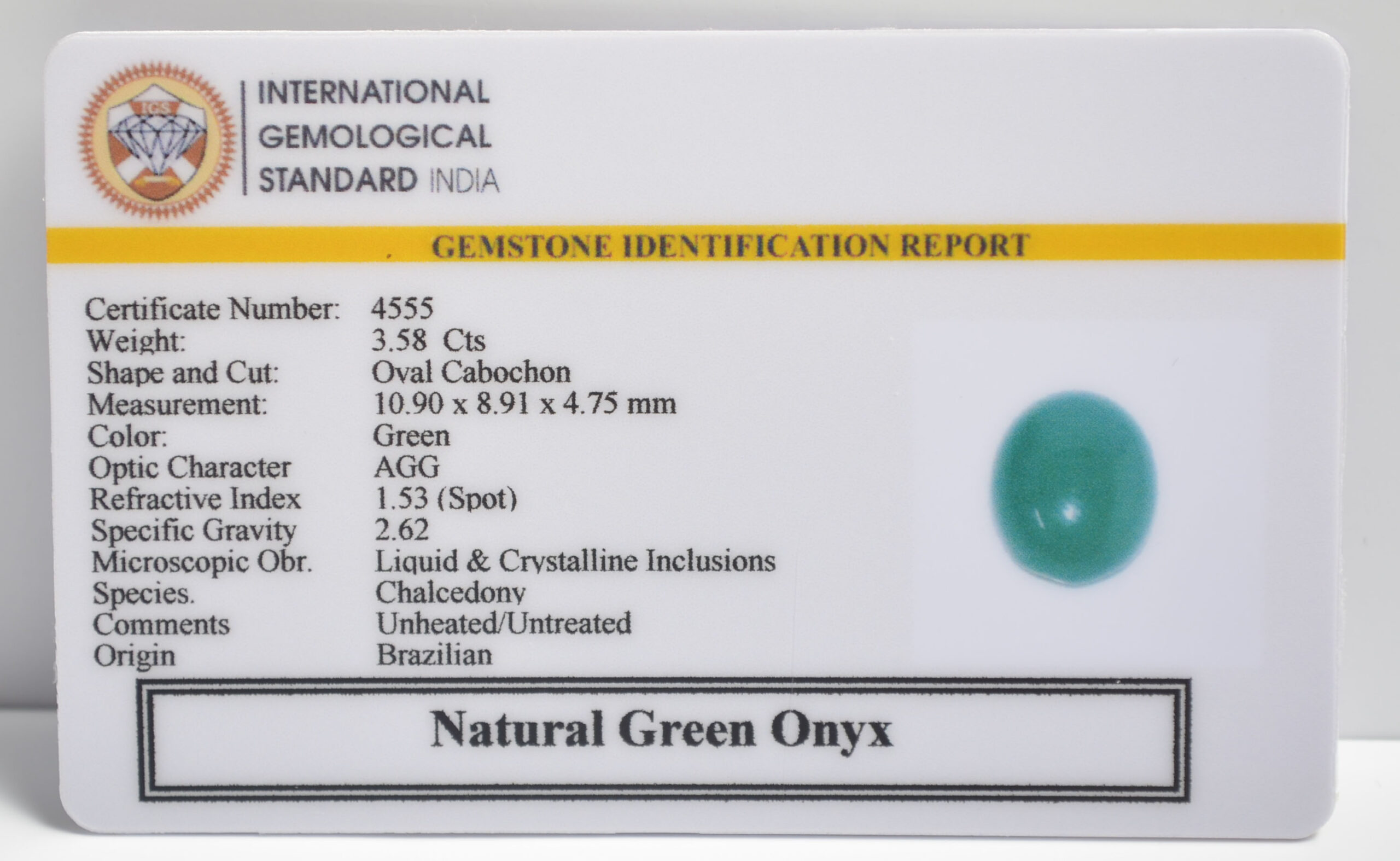 GREEN ONYX 3.58 Ct. 3 NGOG27 2 1 scaled GREEN ONYX 3.58 Ct.