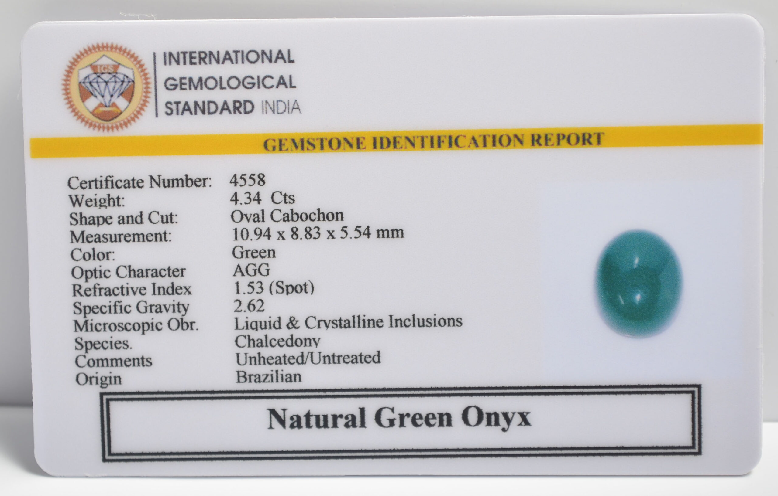 GREEN ONYX 4.34 Ct. 3 NGOG30 2 1 scaled GREEN ONYX 4.34 Ct.
