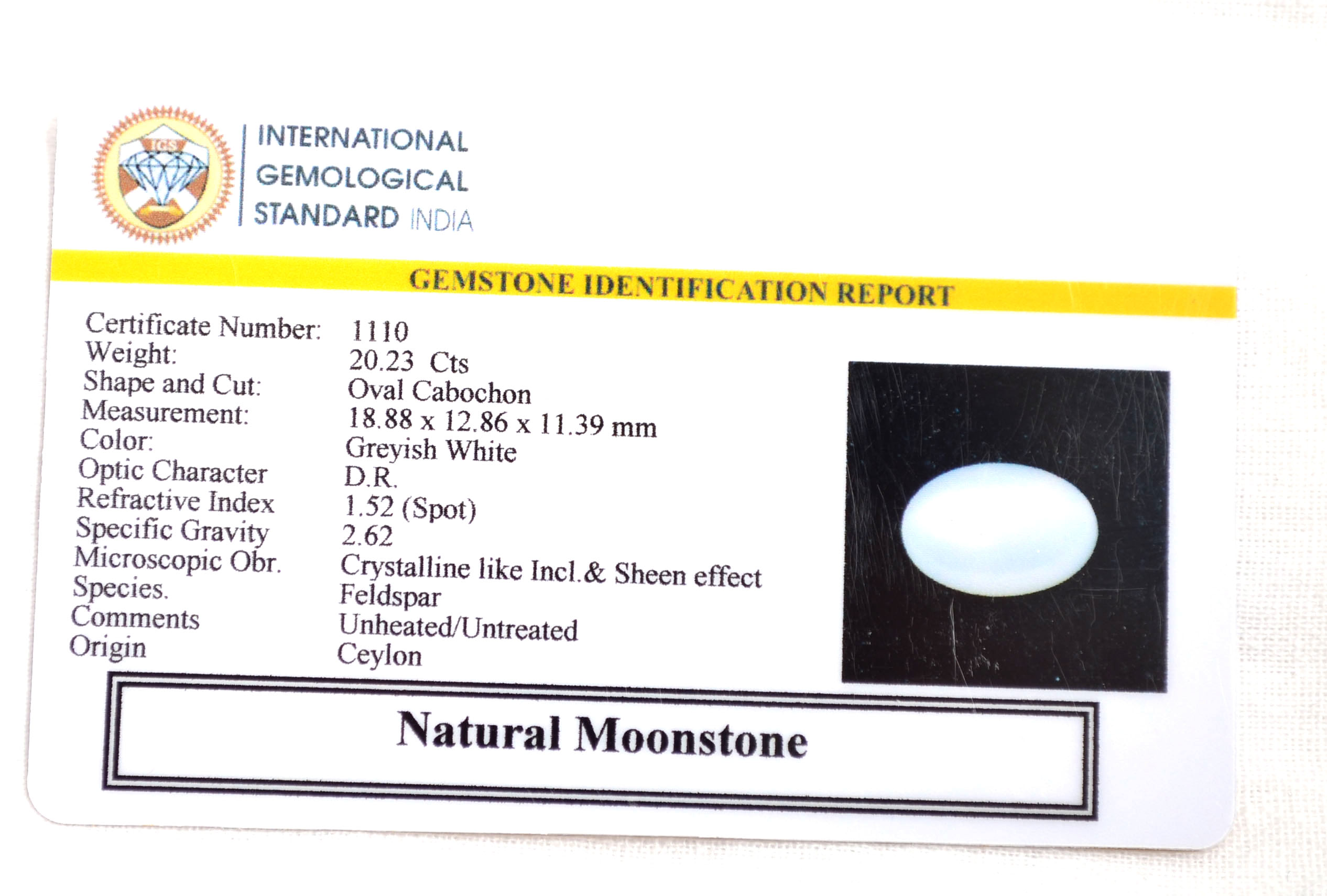 MOONSTONE 20.23 Ct. 3 NMS998 2 1 MOONSTONE 20.23 Ct.