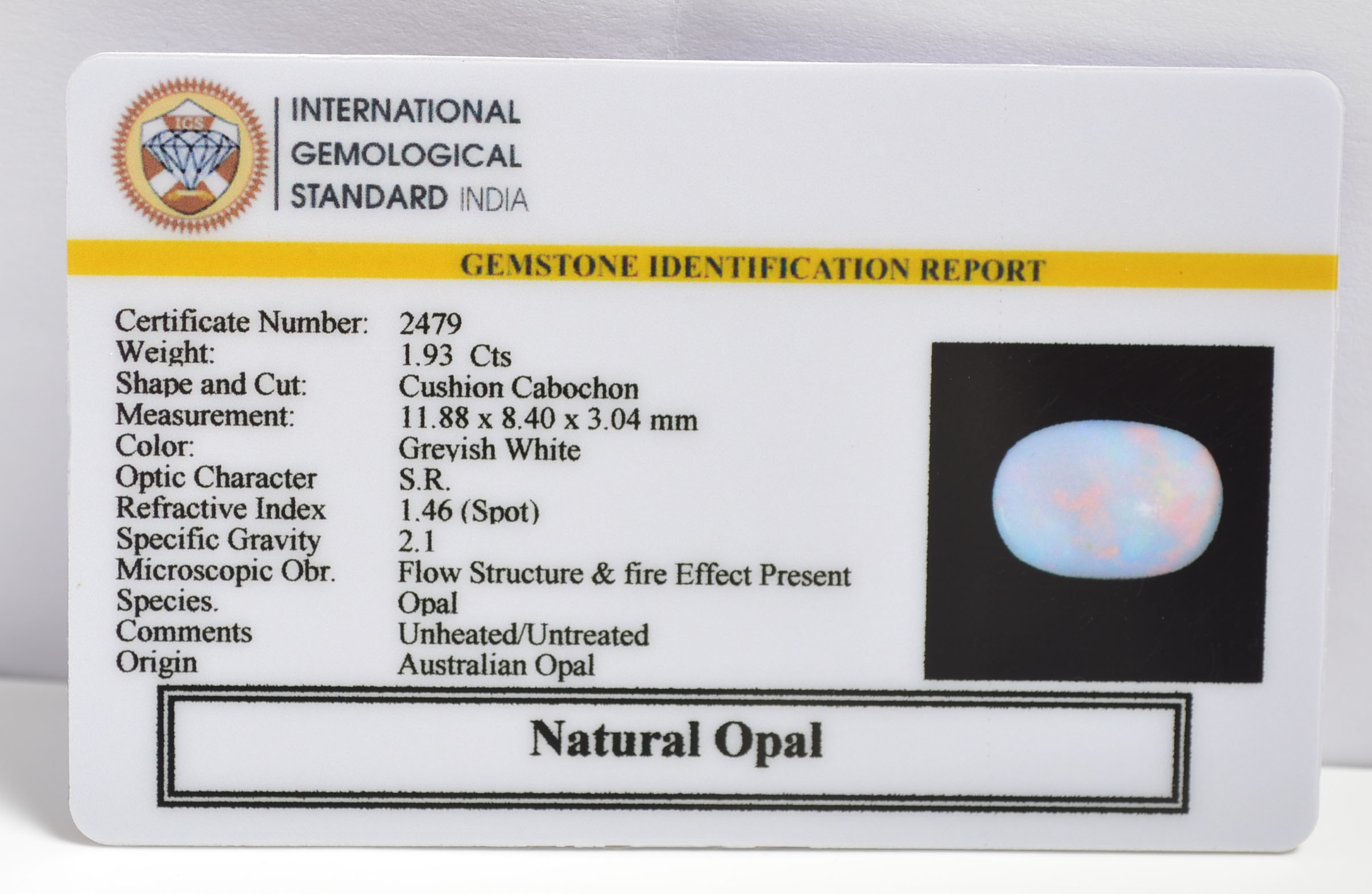 OPLG8856 2 OPAL 1.93 Ct.