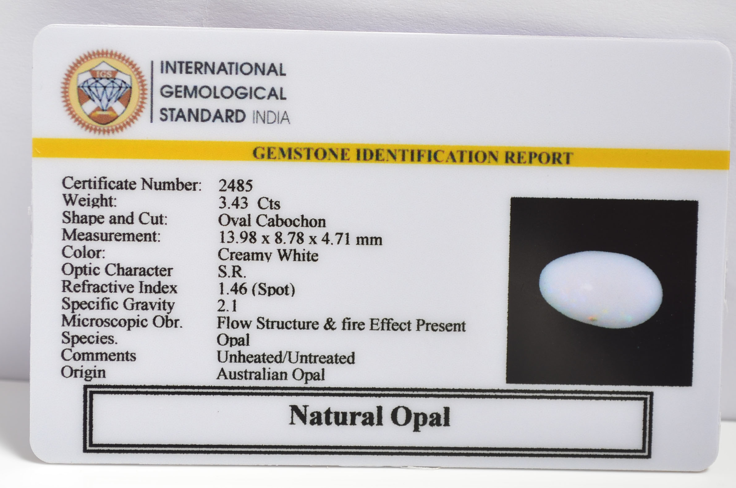OPAL 3.43 Ct. 3 OPLG8860 2 OPAL 3.43 Ct.