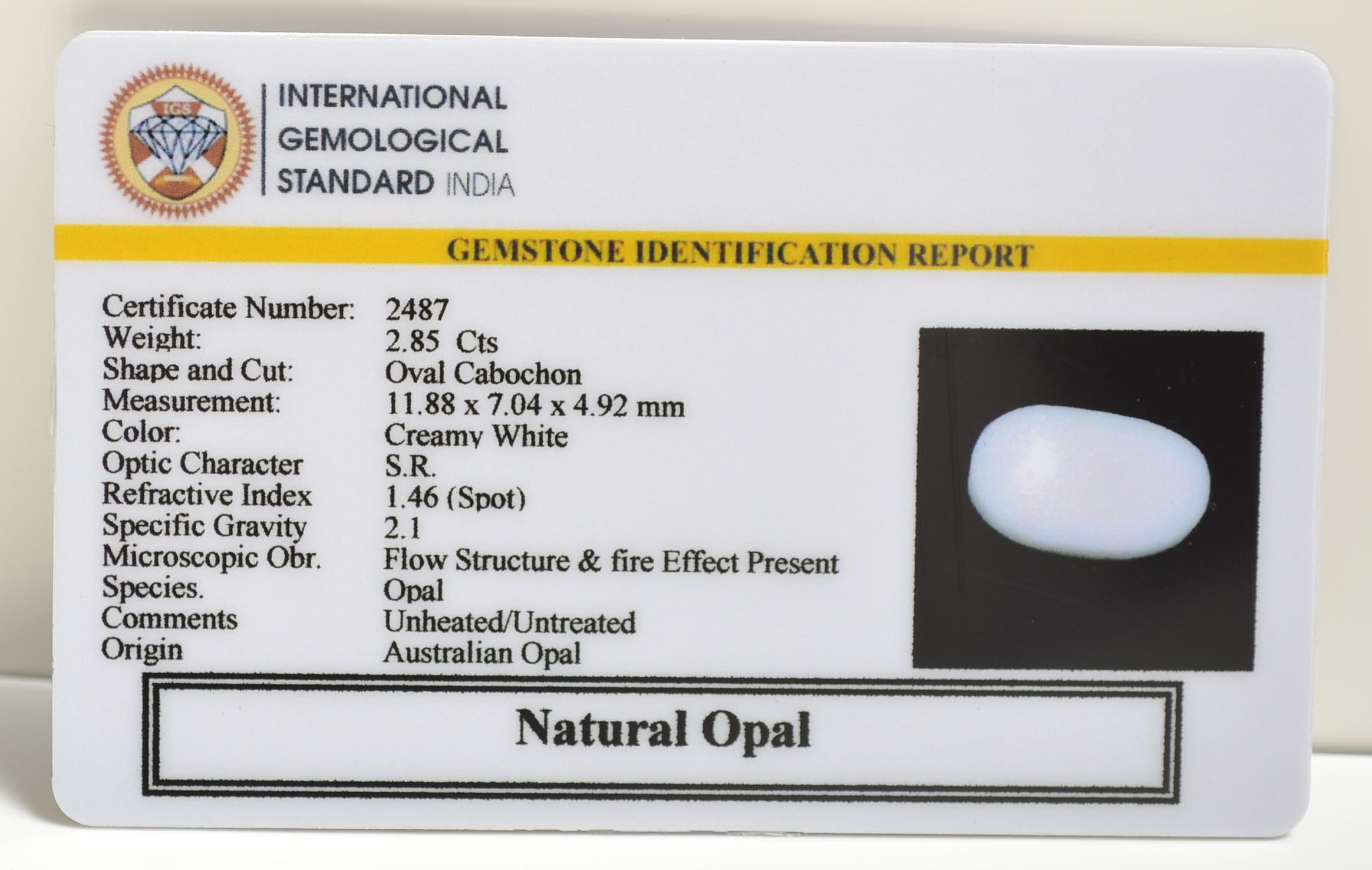 OPLG8862 2 OPAL 2.85 Ct.