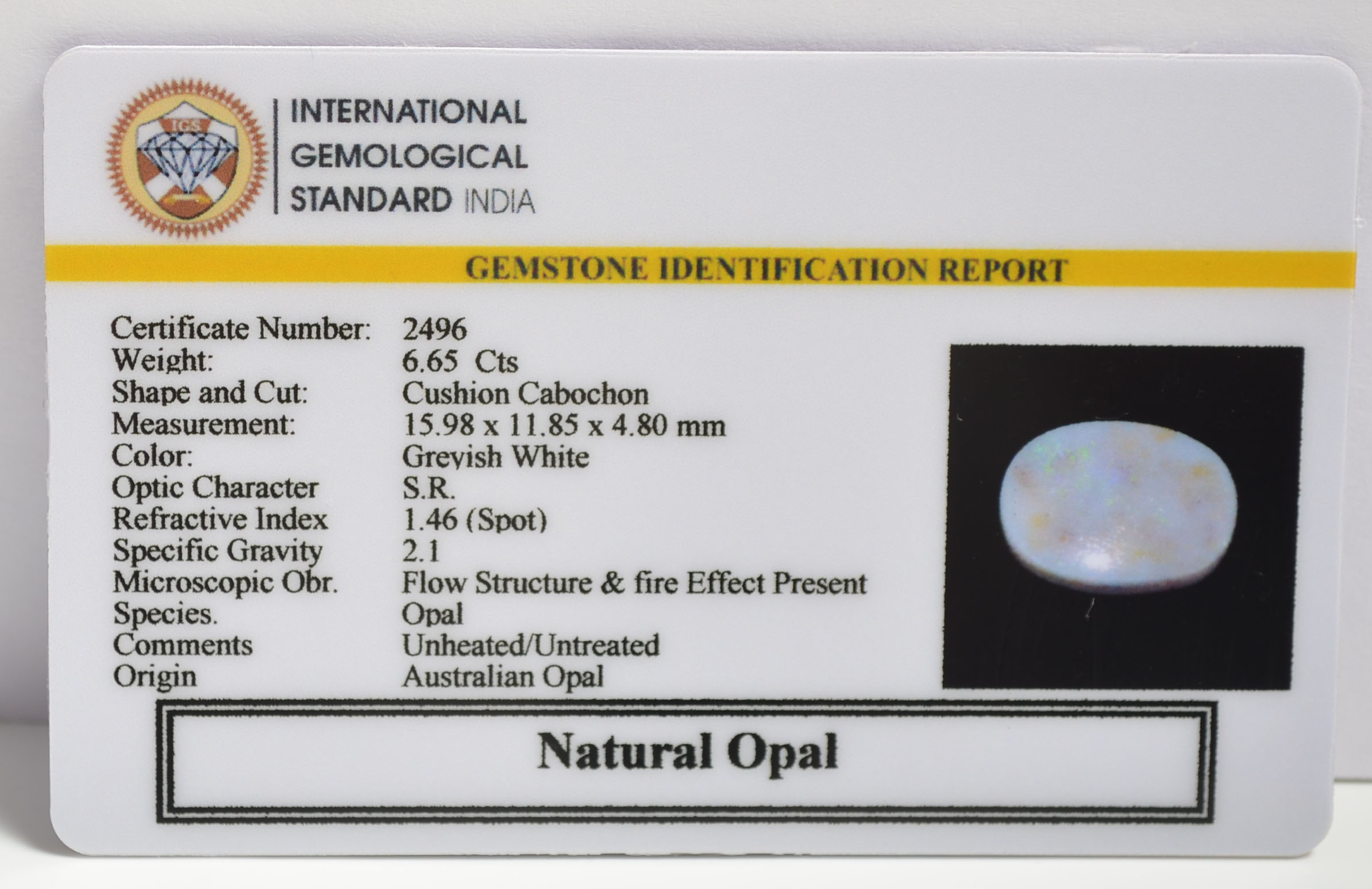 OPLG8866 2 OPAL 6.65 Ct.
