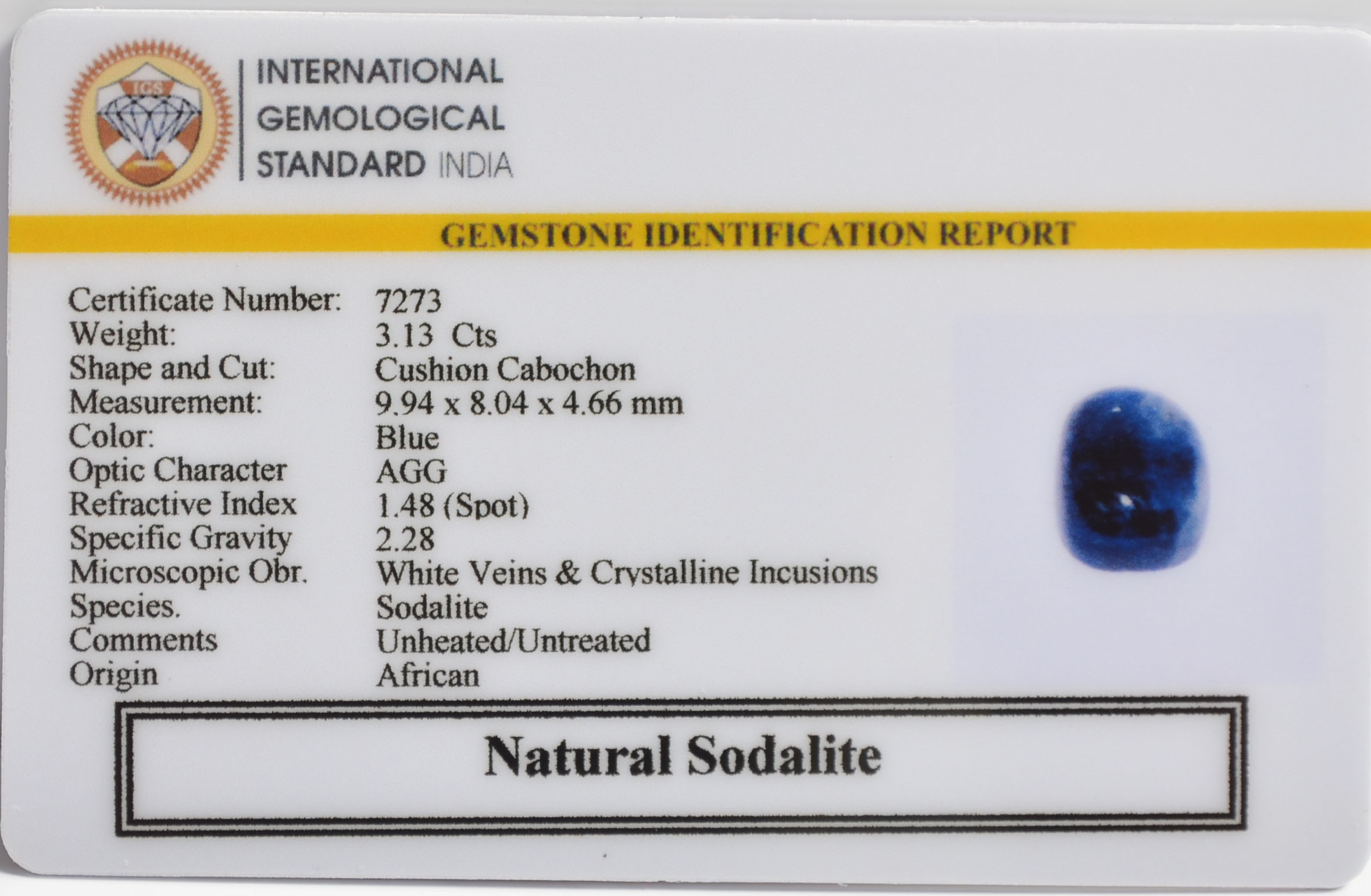 SOD21 2 SODALITE 3.13 Ct.