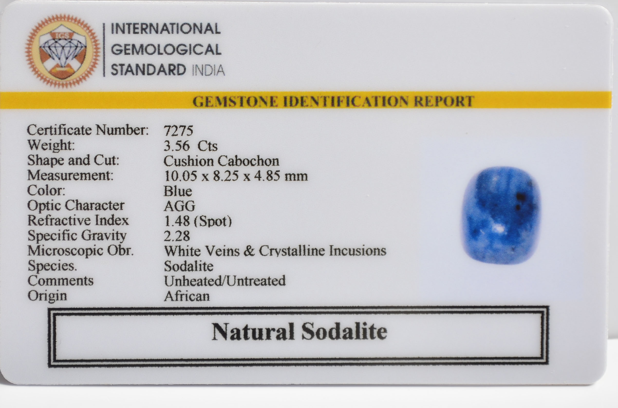 SOD23 2 SODALITE 3.56 Ct.