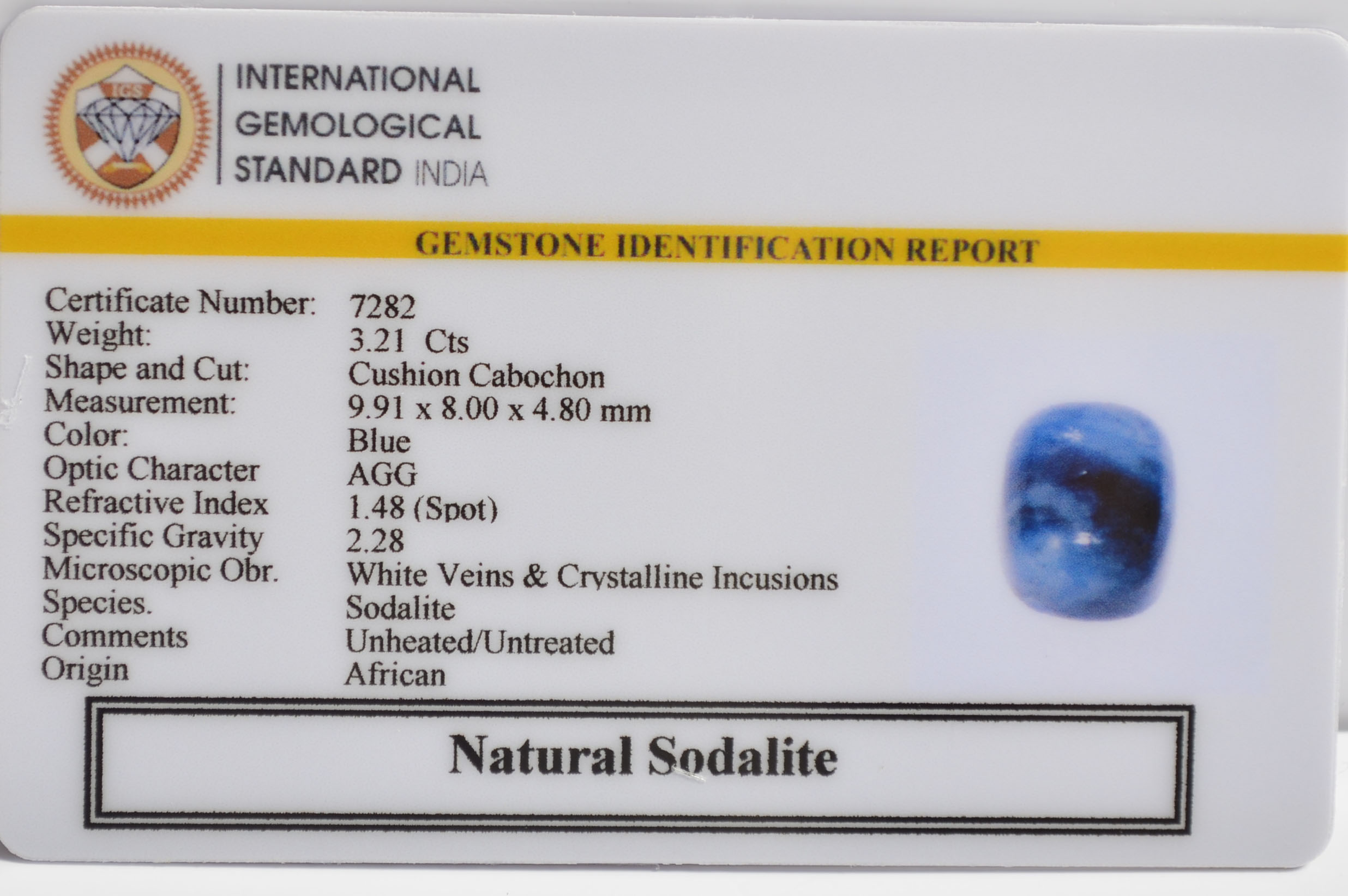 SOD30 2 SODALITE 3.21 Ct.