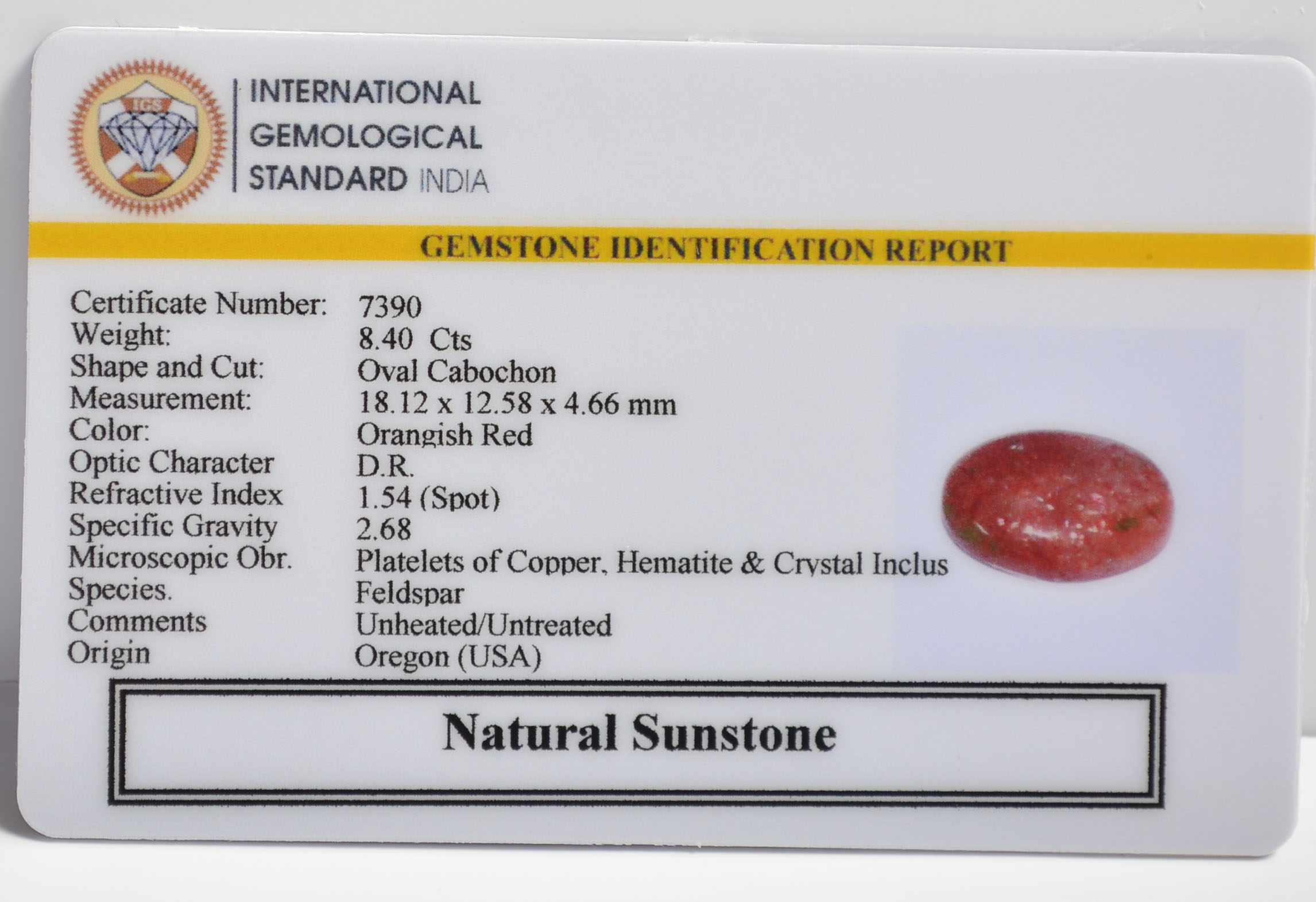 SUN268 2 SUNSTONE 8.4 Ct.