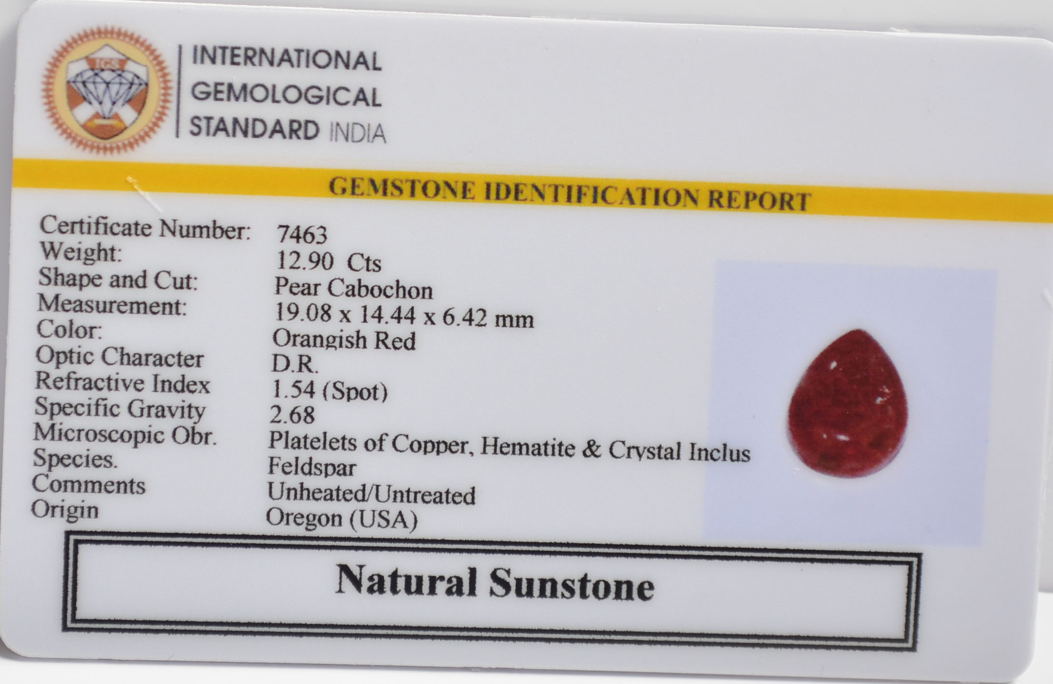 SUN341 2 SUNSTONE 12.9 Ct.