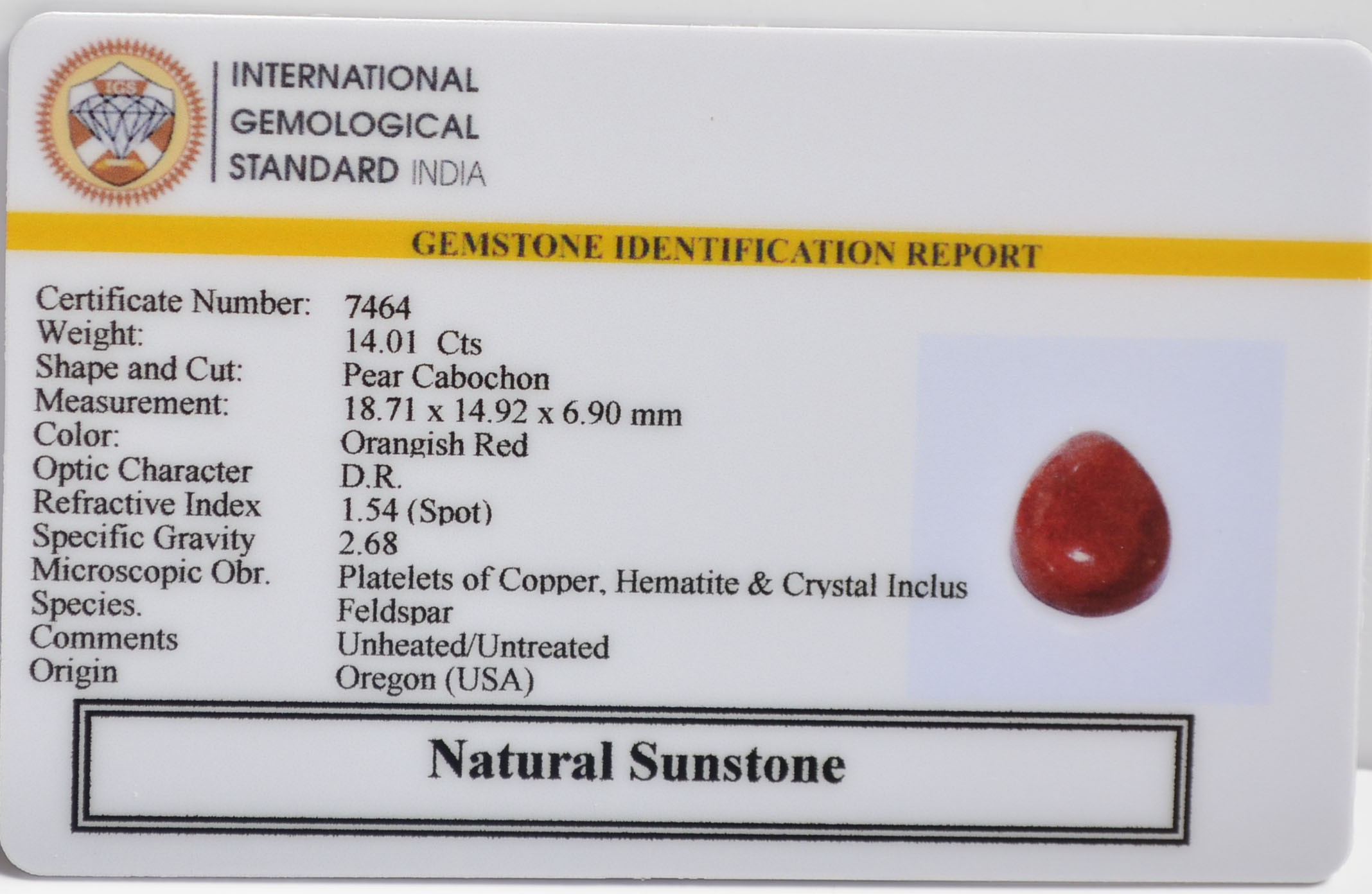 SUNSTONE 14.01 Ct. 3 SUN342 2 SUNSTONE 14.01 Ct.