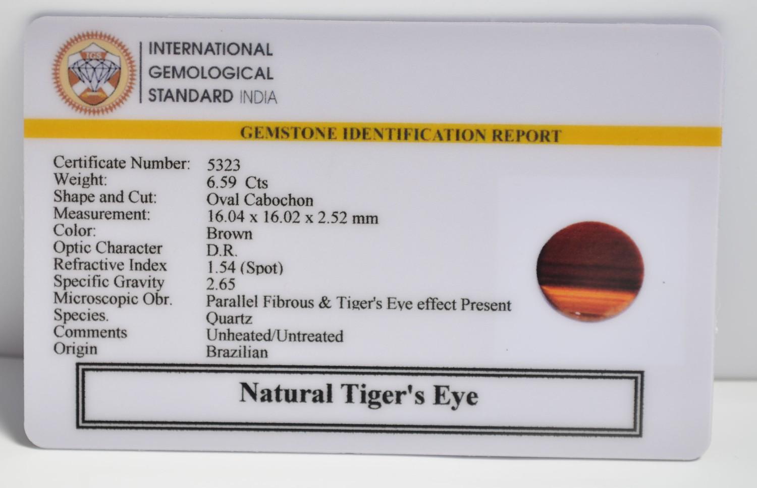 TGR227 2 1 TIGER'S EYE 6.59 Ct.
