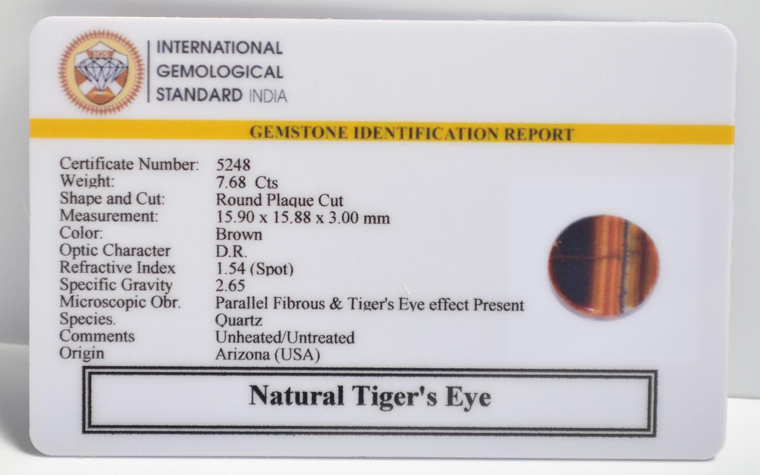 TGRG135 2 1 TIGER'S EYE 7.68 Ct.