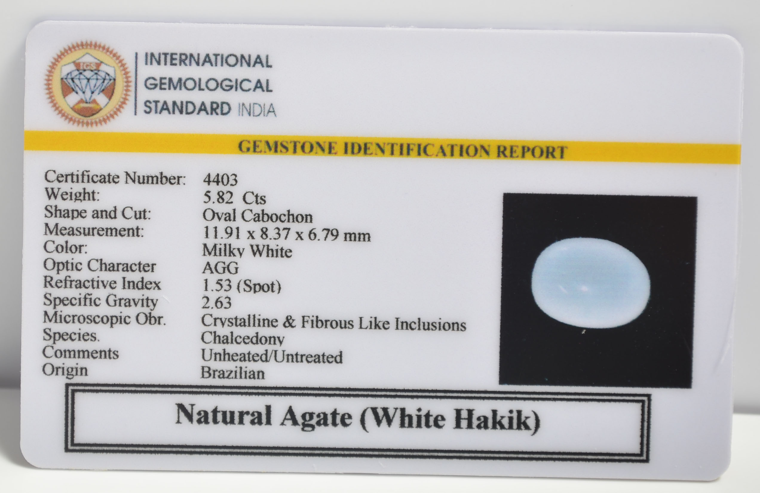 WHK10 2 1 WHITE HAKIK 5.82 Ct.