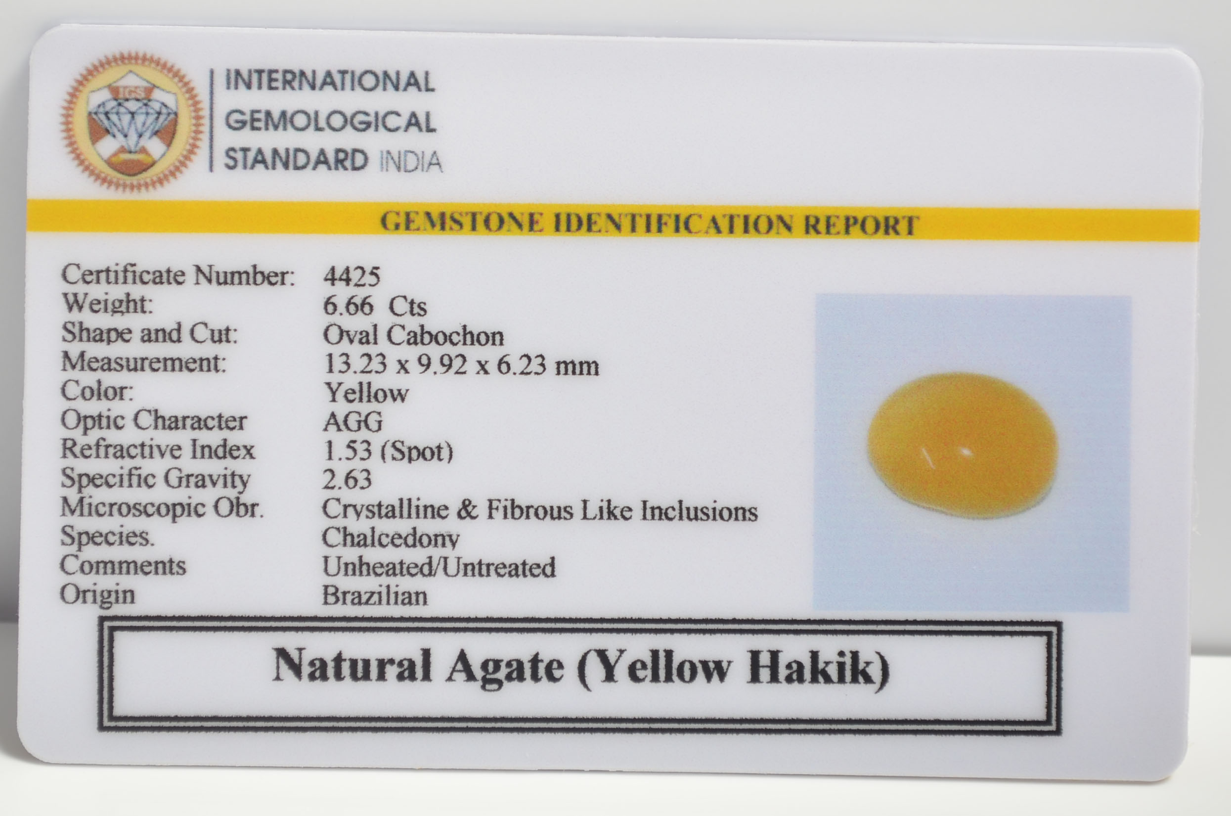 YHK19 2 1 YELLOW HAKIK 6.66 Ct.