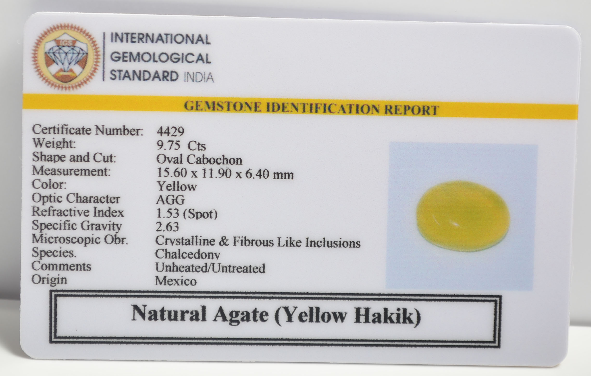YHK23 2 1 YELLOW HAKIK 9.75 Ct.