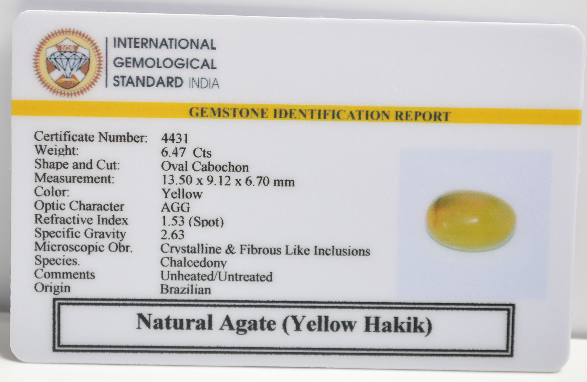 YHK25 2 1 YELLOW HAKIK 6.47 Ct.