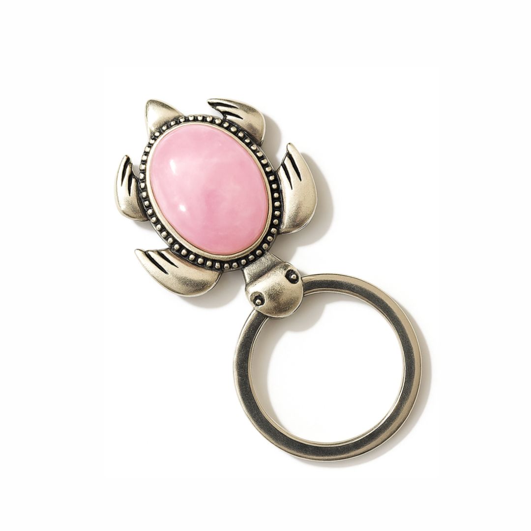 ki Rose Quartz Kachua Keyring