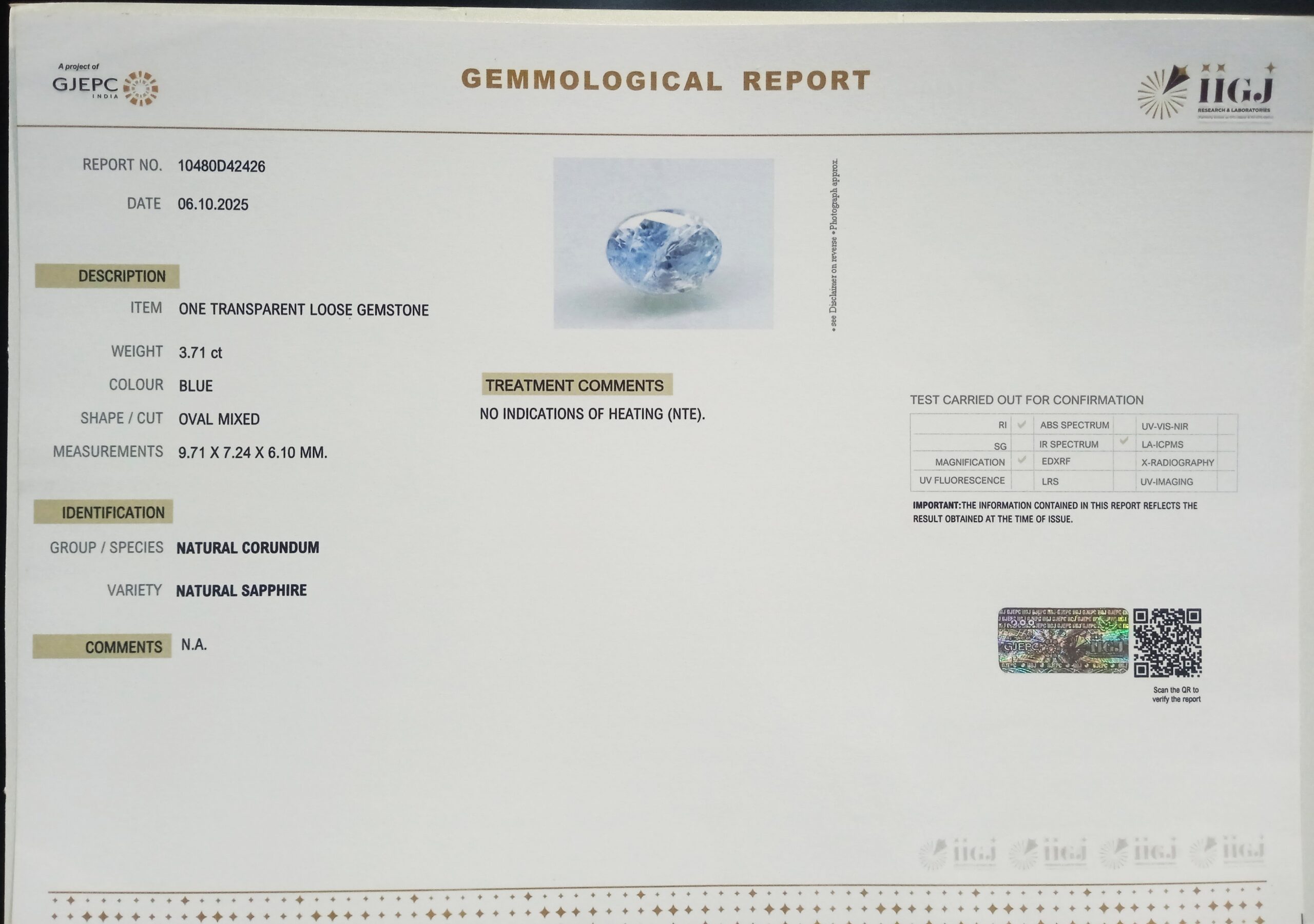 BLUE SAPPHIRE 3.71 Ct. 3 BSP15194 2 1 scaled BLUE SAPPHIRE 3.71 Ct.